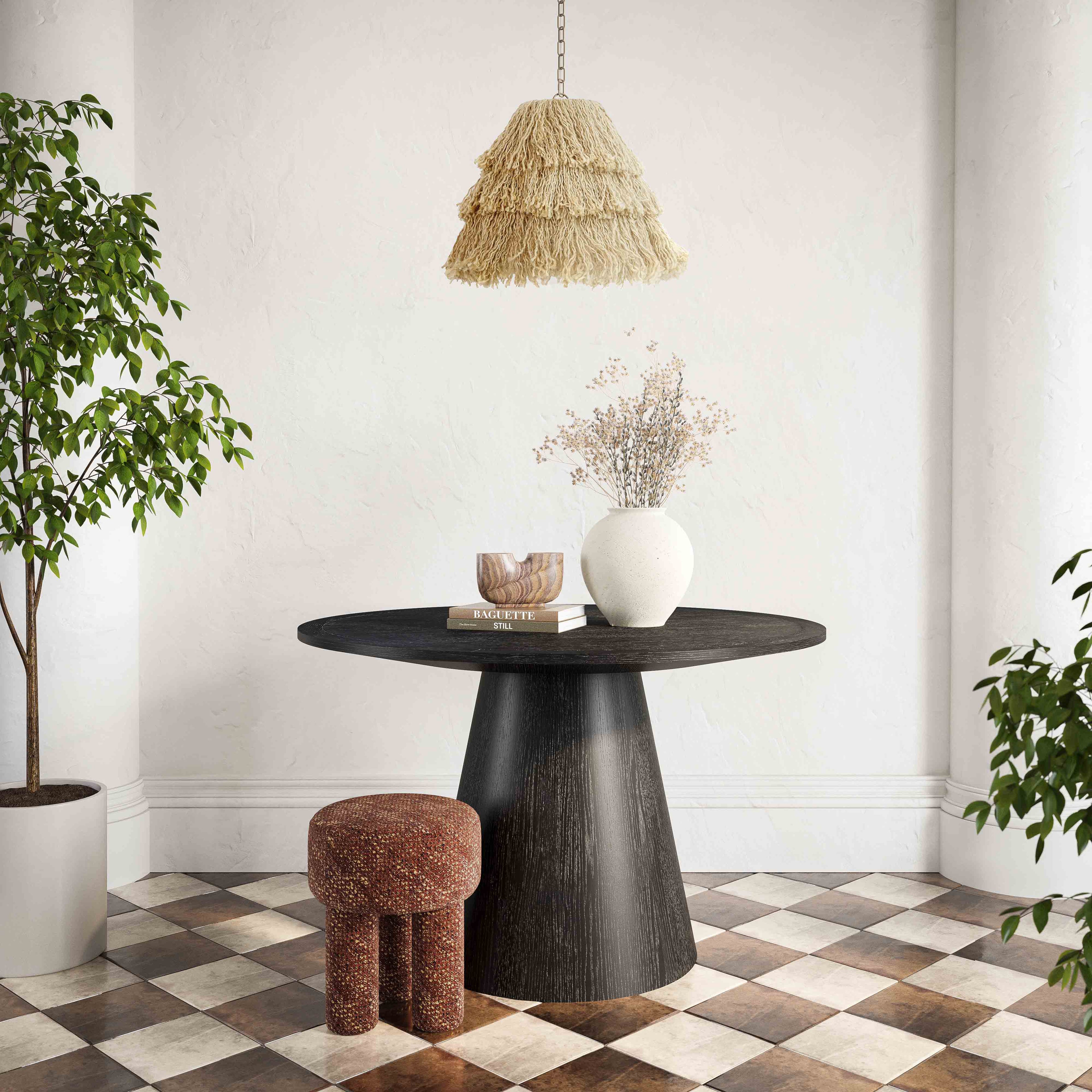 Sahara Round Oak Dining Table (41"-60")