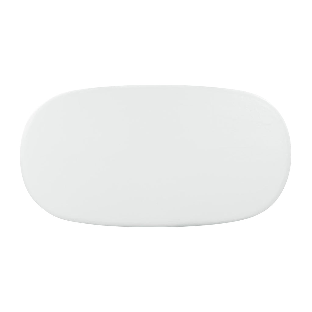 Elika 80" Faux Plaster Indoor / Outdoor Oval Dining Table