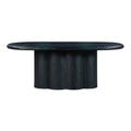 Elika 80" Faux Plaster Indoor / Outdoor Oval Dining Table