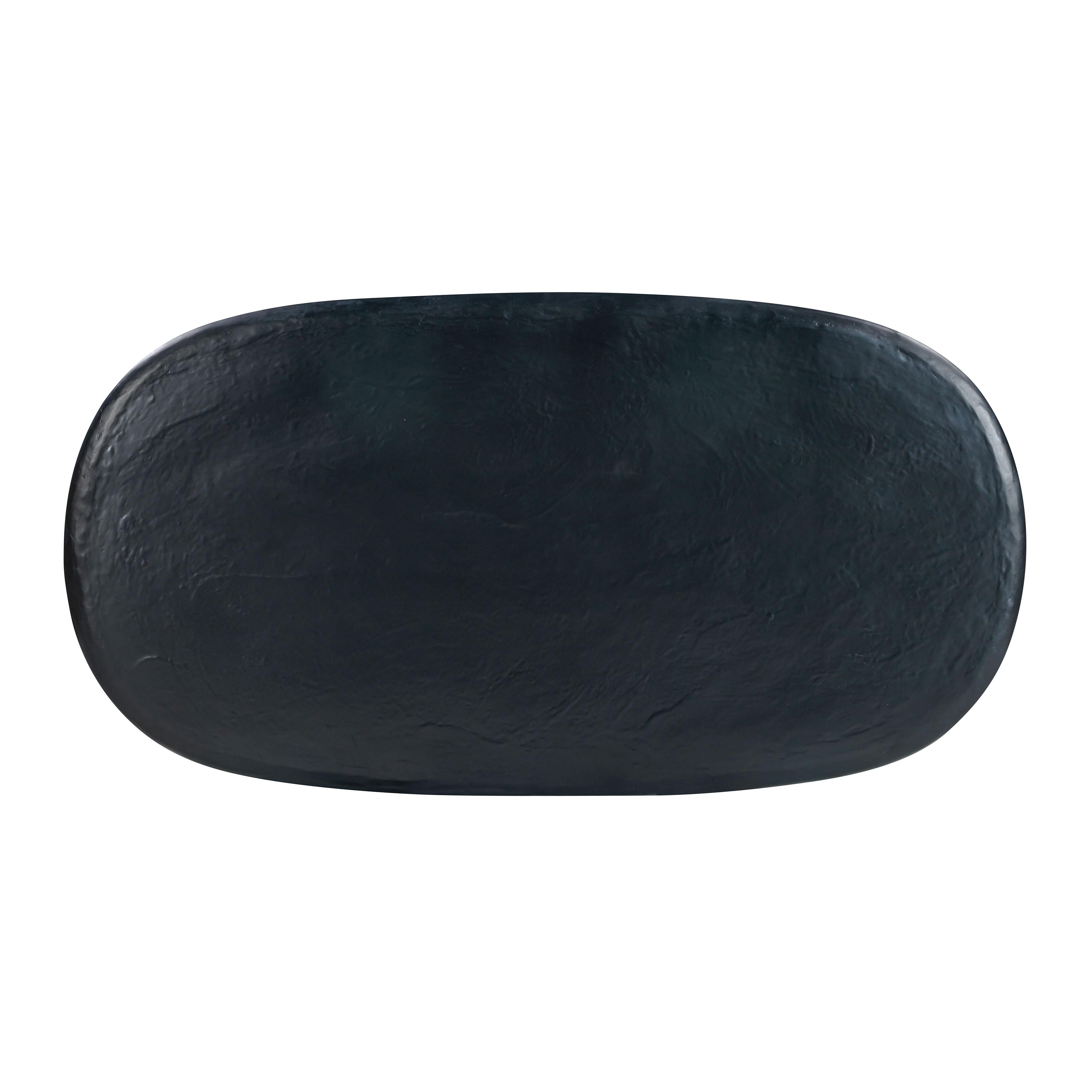 Elika 80" Faux Plaster Indoor / Outdoor Oval Dining Table
