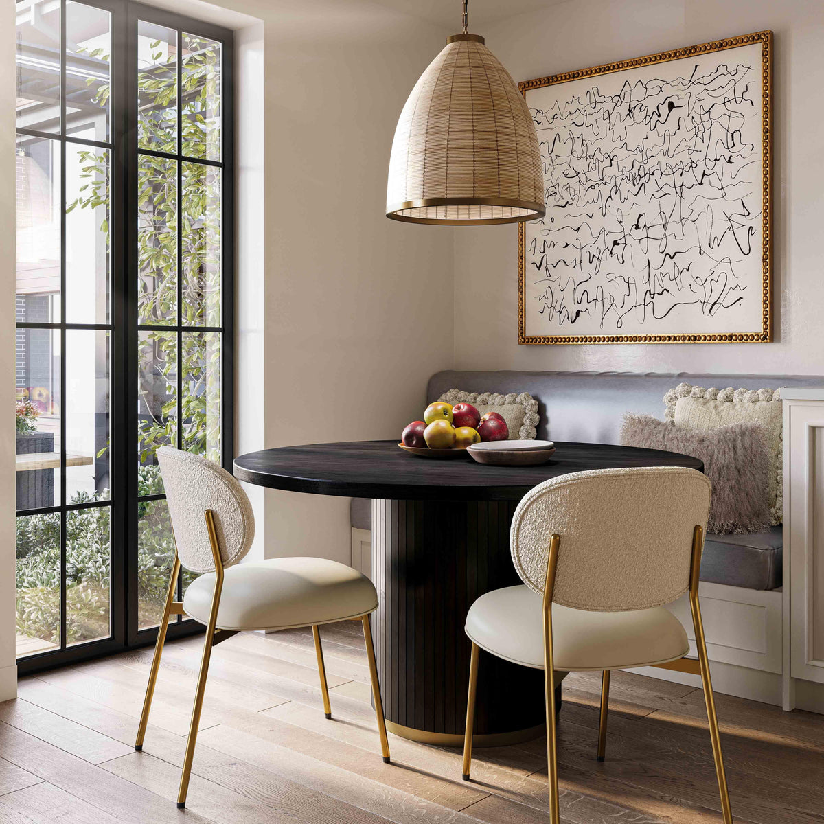 Chelsea 47" Oak Wood Round Dining Table