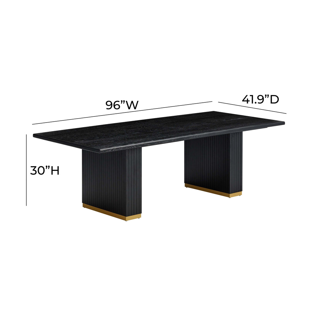 Chelsea 96" Oak Wood Rectangular Dining Table