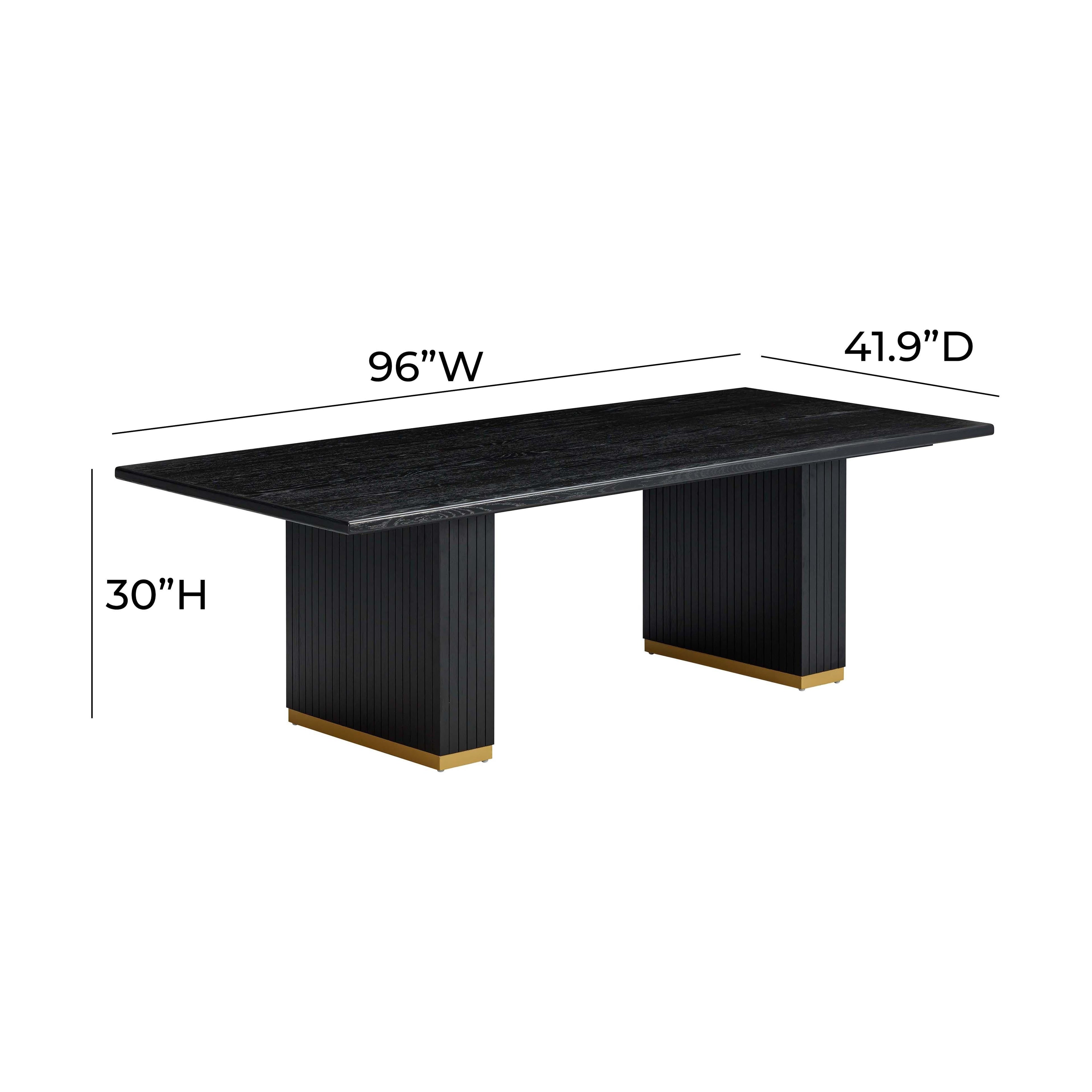 Chelsea 96" Oak Wood Rectangular Dining Table