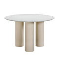 Parcino 47" Faux Terrazzo Concrete Indoor/Outdoor Round Dining Table