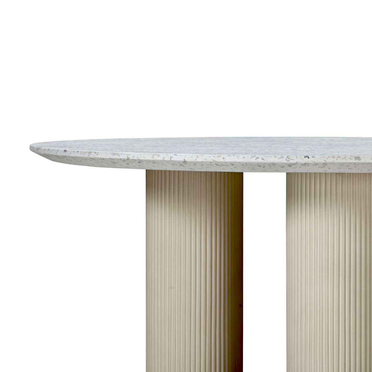 Parcino 47" Faux Terrazzo Concrete Indoor/Outdoor Round Dining Table