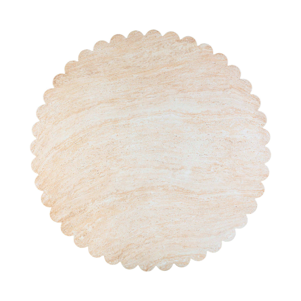 Blossom 54" Washed Faux Travertine Finish Indoor/Outdoor Round Dining Table