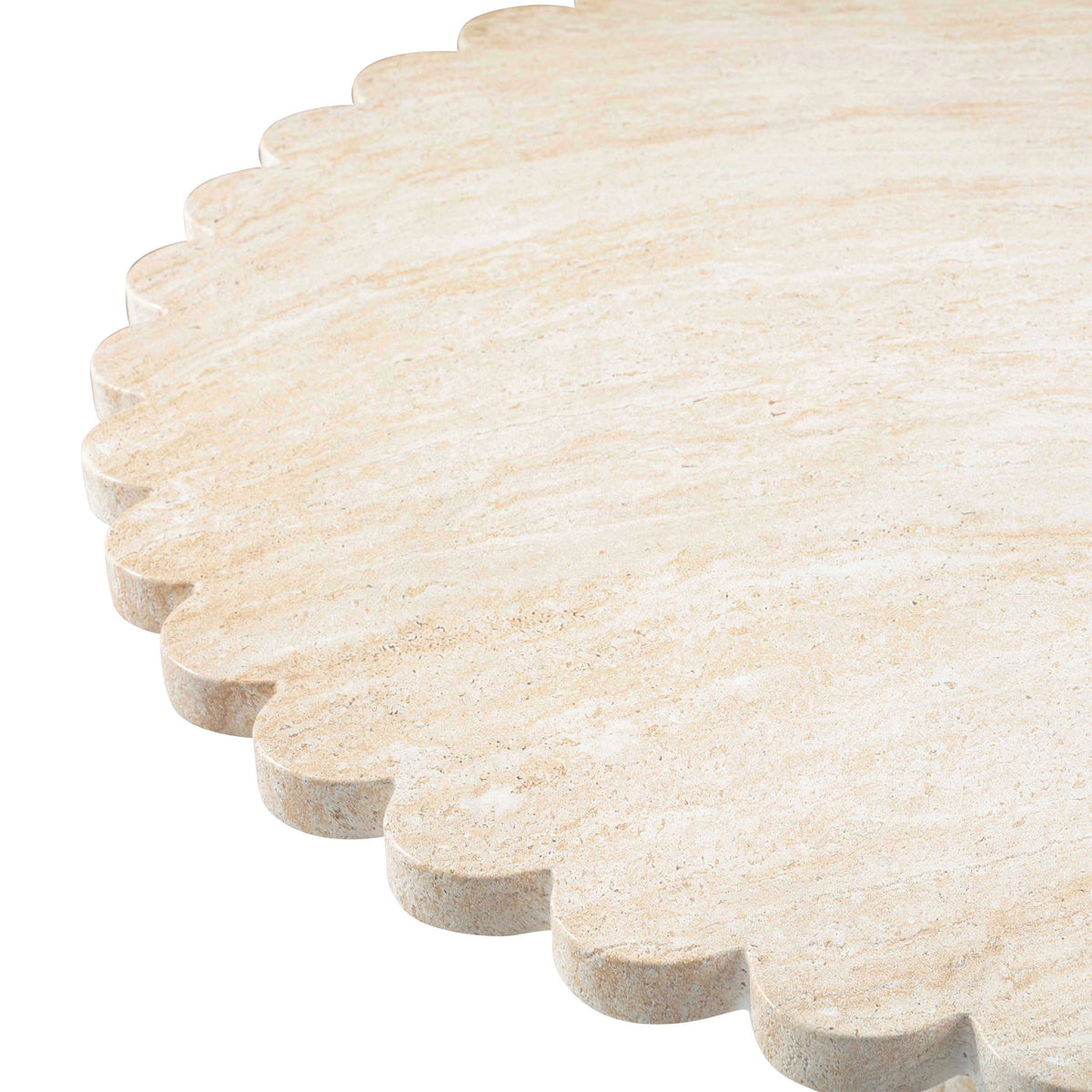 Blossom 54" Washed Faux Travertine Finish Indoor/Outdoor Round Dining Table