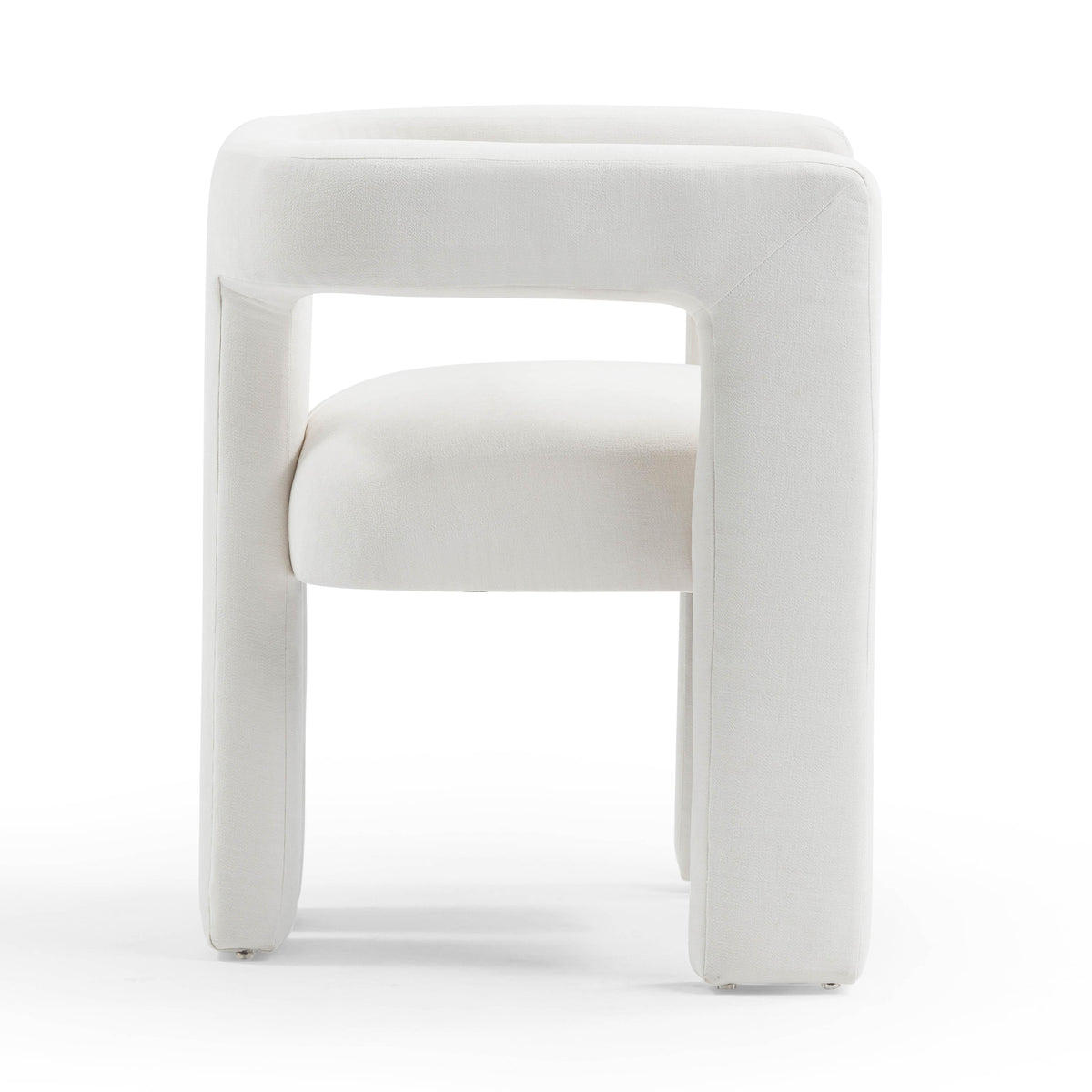 Sloane Bone White Upcycled Performance Fabric Accent Chair