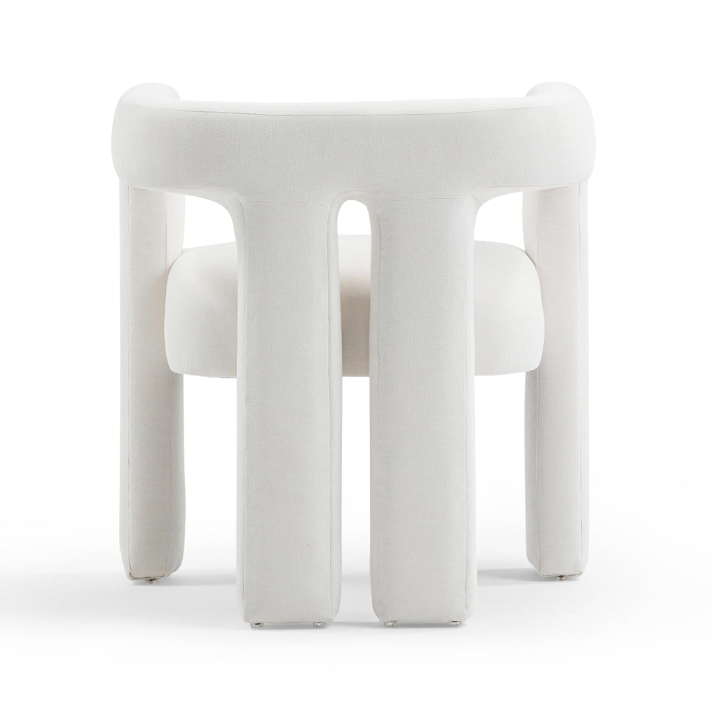 Sloane Bone White Upcycled Performance Fabric Accent Chair