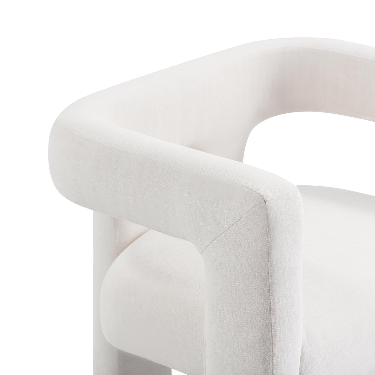 Sloane Bone White Upcycled Performance Fabric Accent Chair