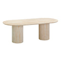 Brut 86" Concrete Patterned Indoor/Outdoor Oval Dining Table