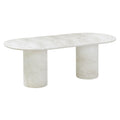 Brut 86" Concrete Patterned Indoor/Outdoor Oval Dining Table