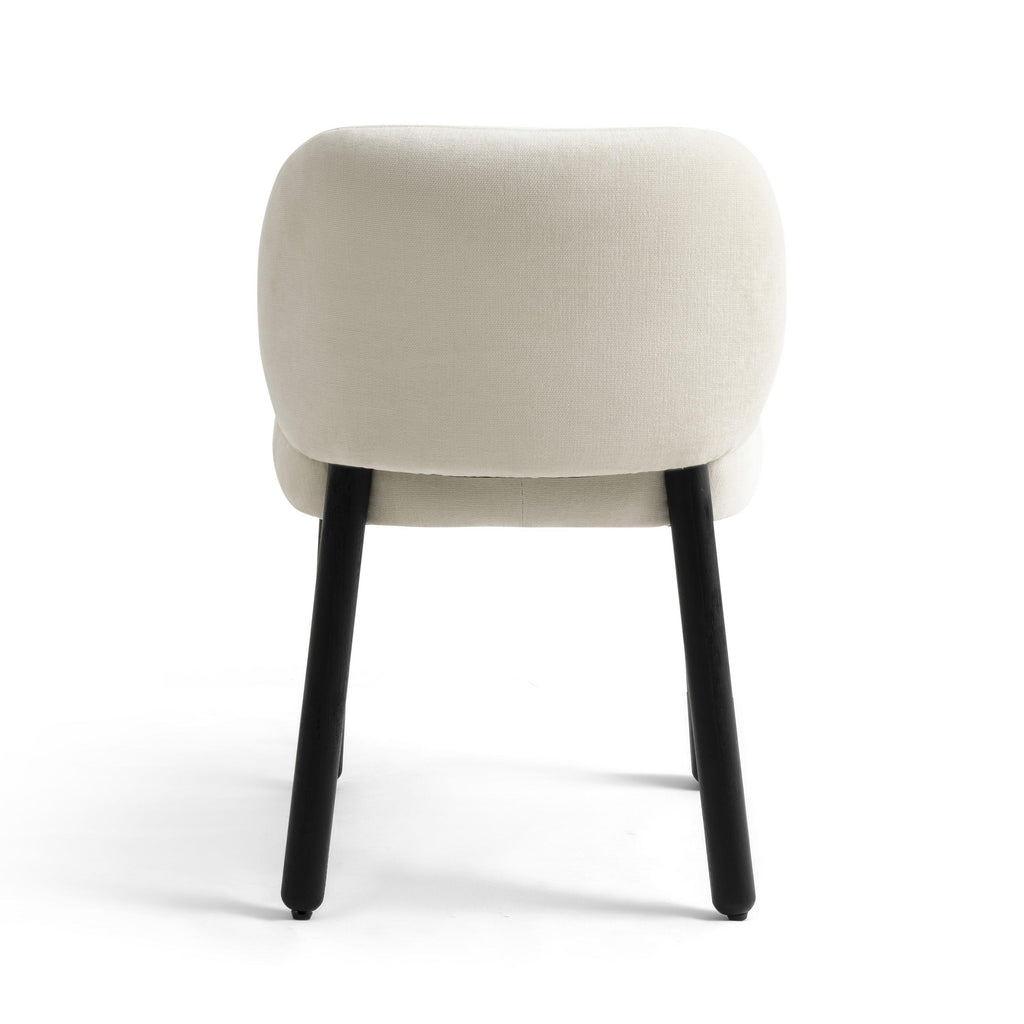 Foxy Cream Performance Basketweave Chenille Dining Chair