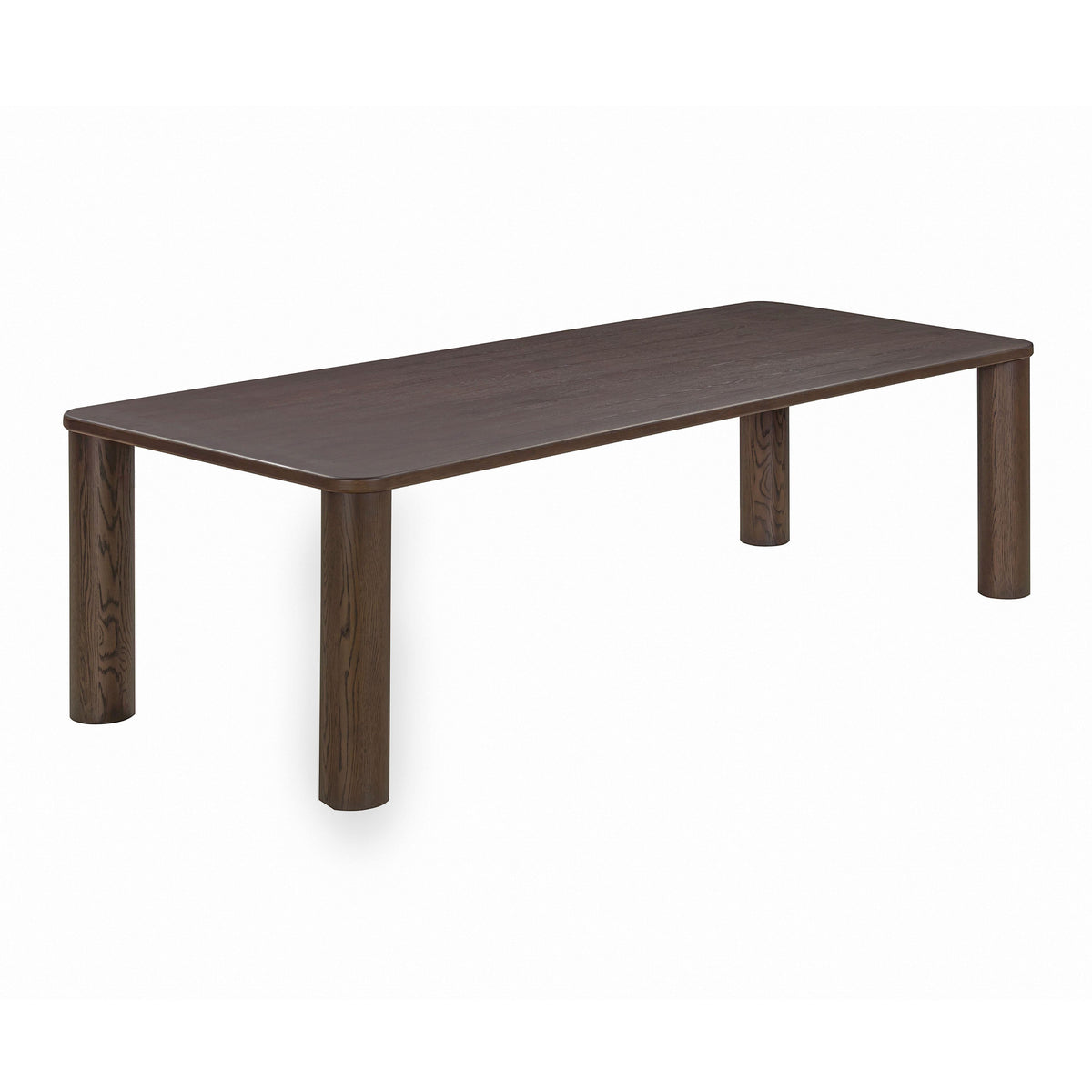 Akola 106" Oak Rectangular Dining Table — Dark Brown null