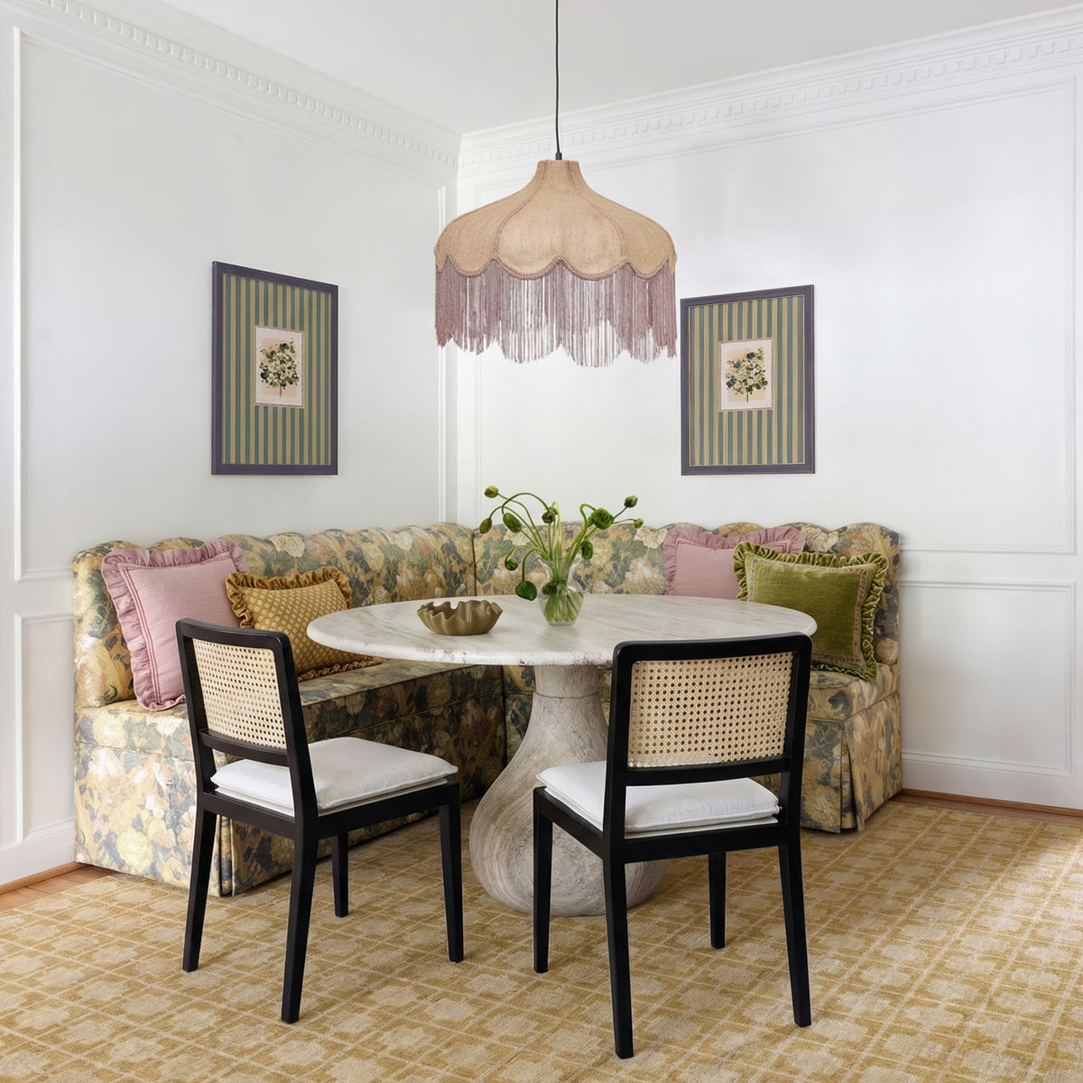 Tassina Cream Upcycled Performance Linen Dining Chair