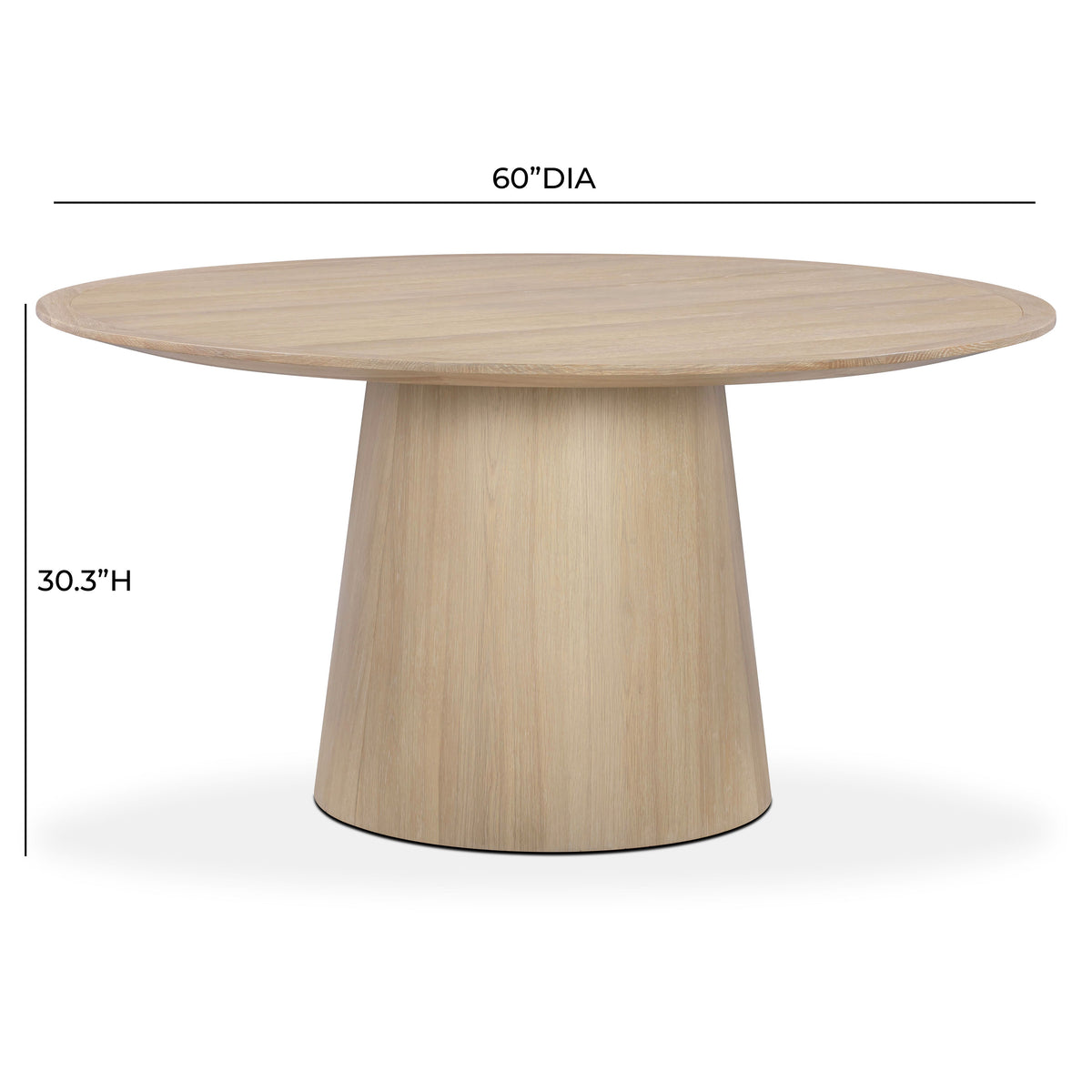 Sahara Round Oak Dining Table (41"-60")