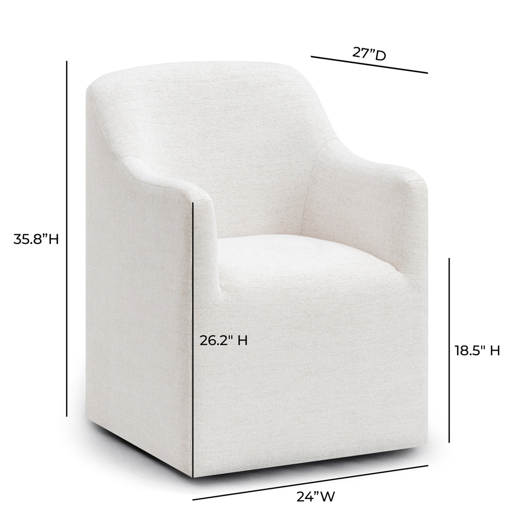 Helena Tall Textured Weave Performance Fabric Dining Chair