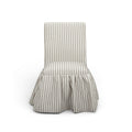 Gertrude Striped Performance Linen Skirted Dining Chair