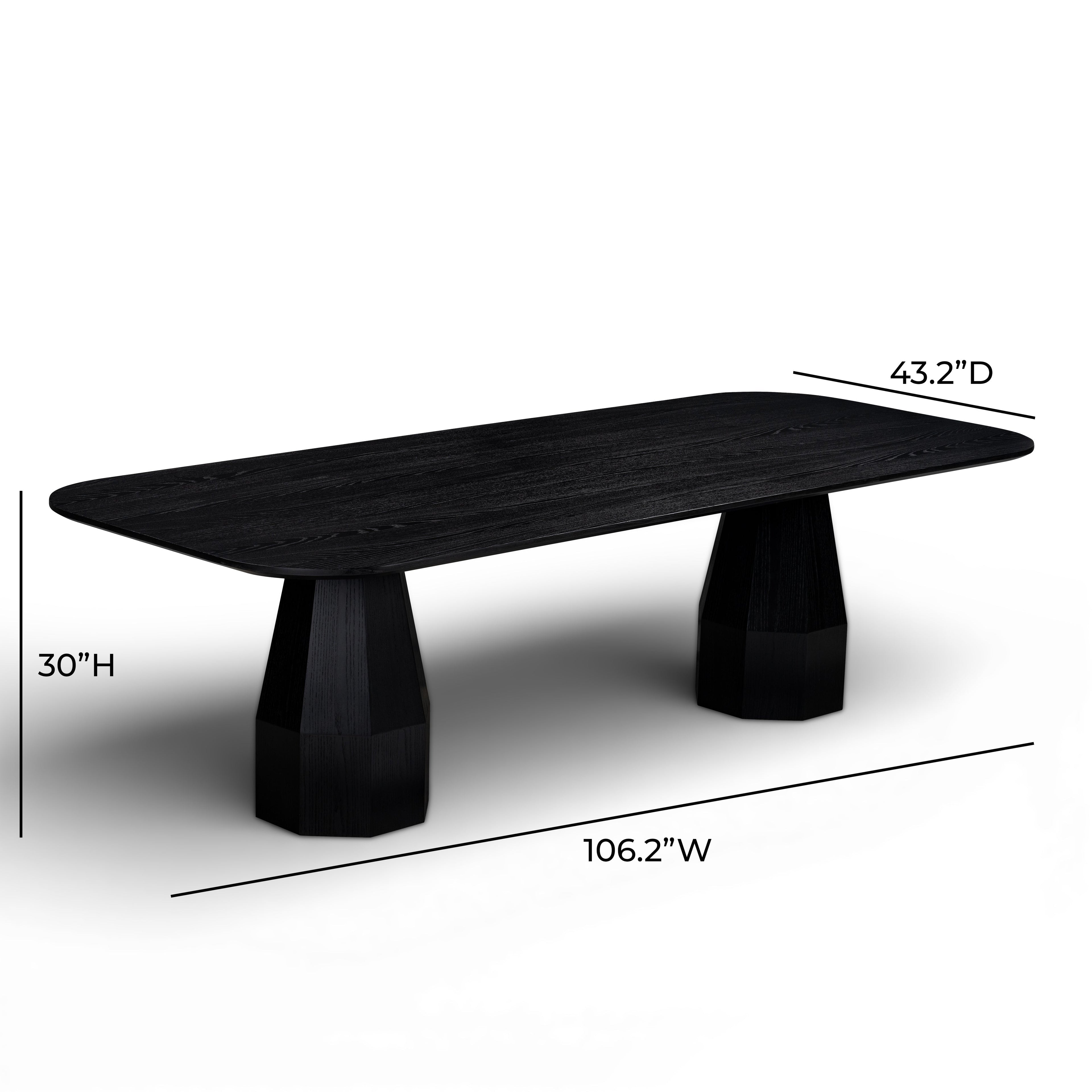 Brocha 106" Ash Wood Rectangular Dining Table