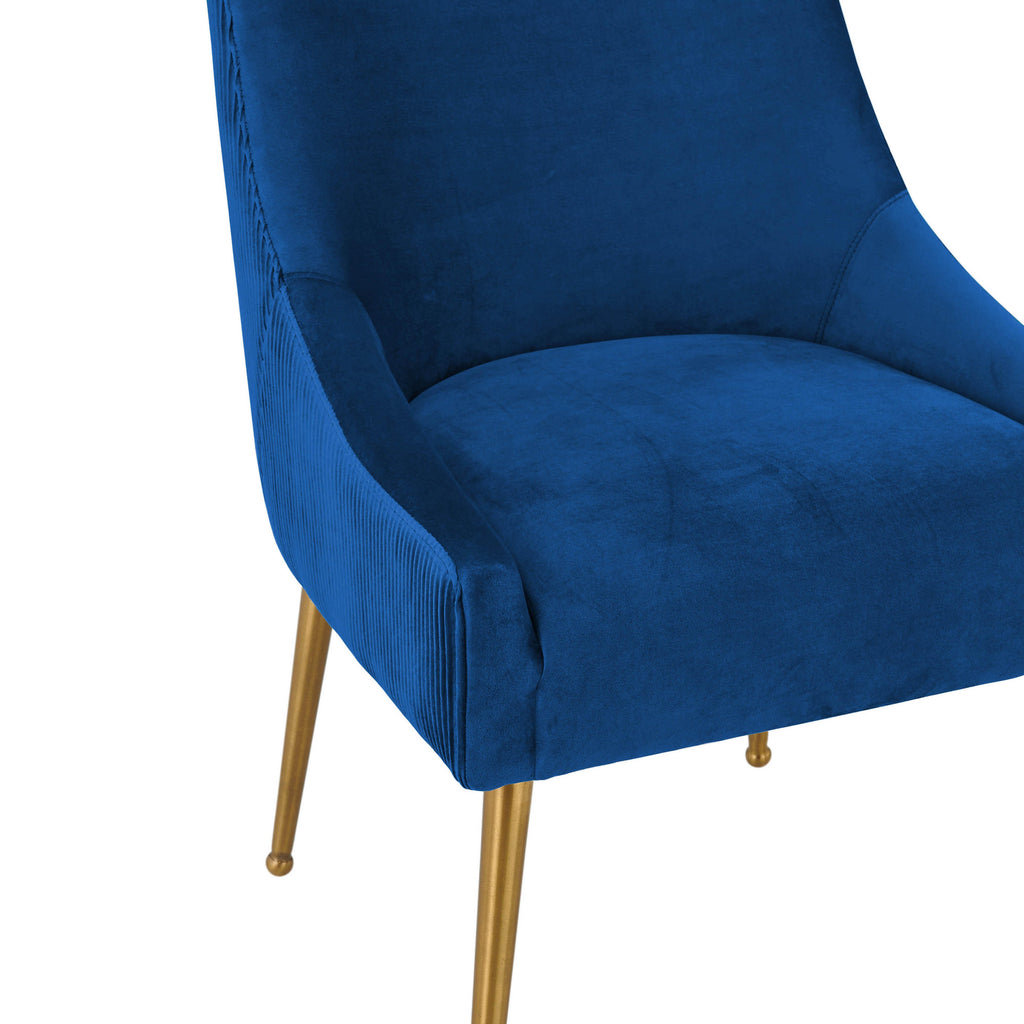 Beatrix Pleated Performance Velvet Dining Chair