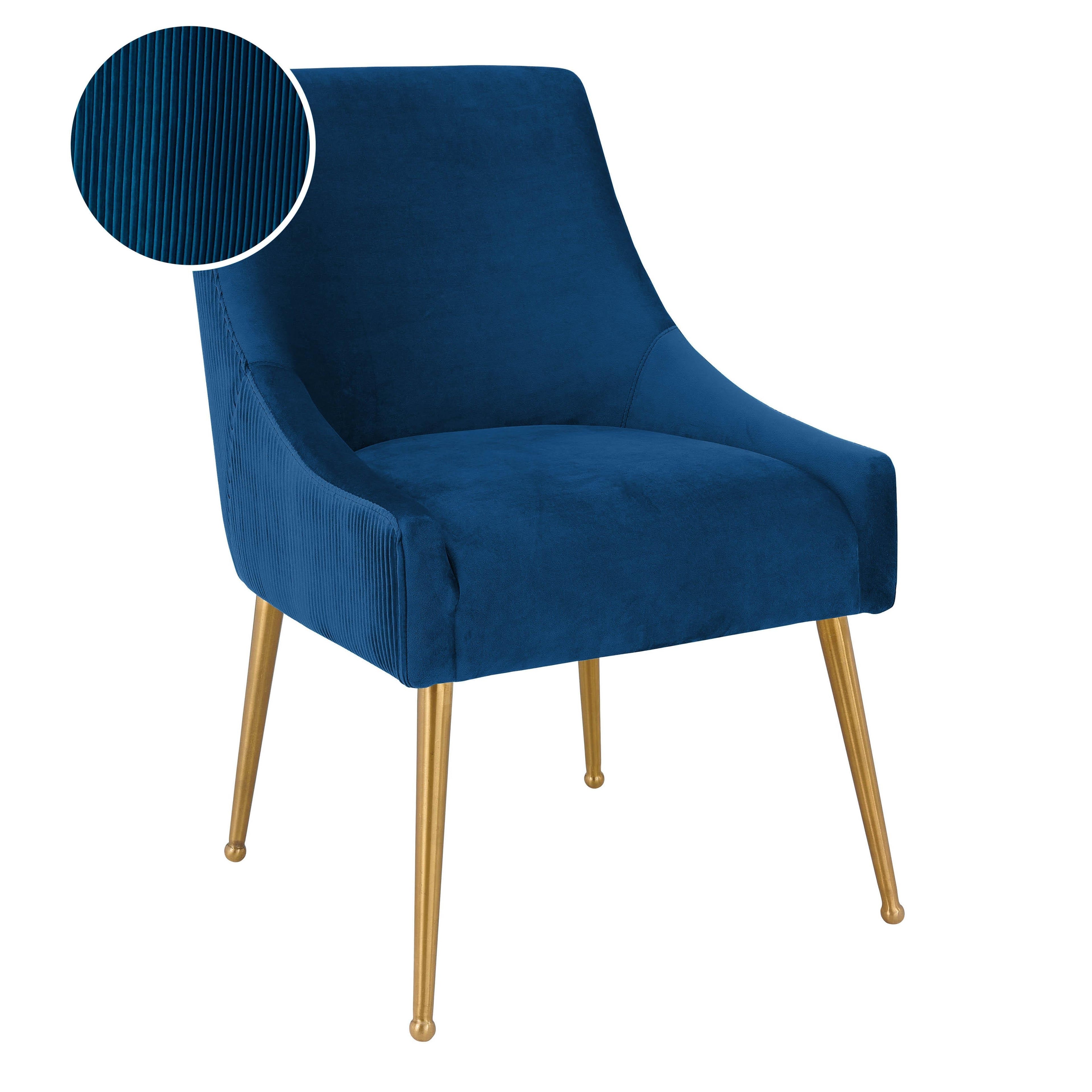 Beatrix Pleated Performance Velvet Dining Chair
