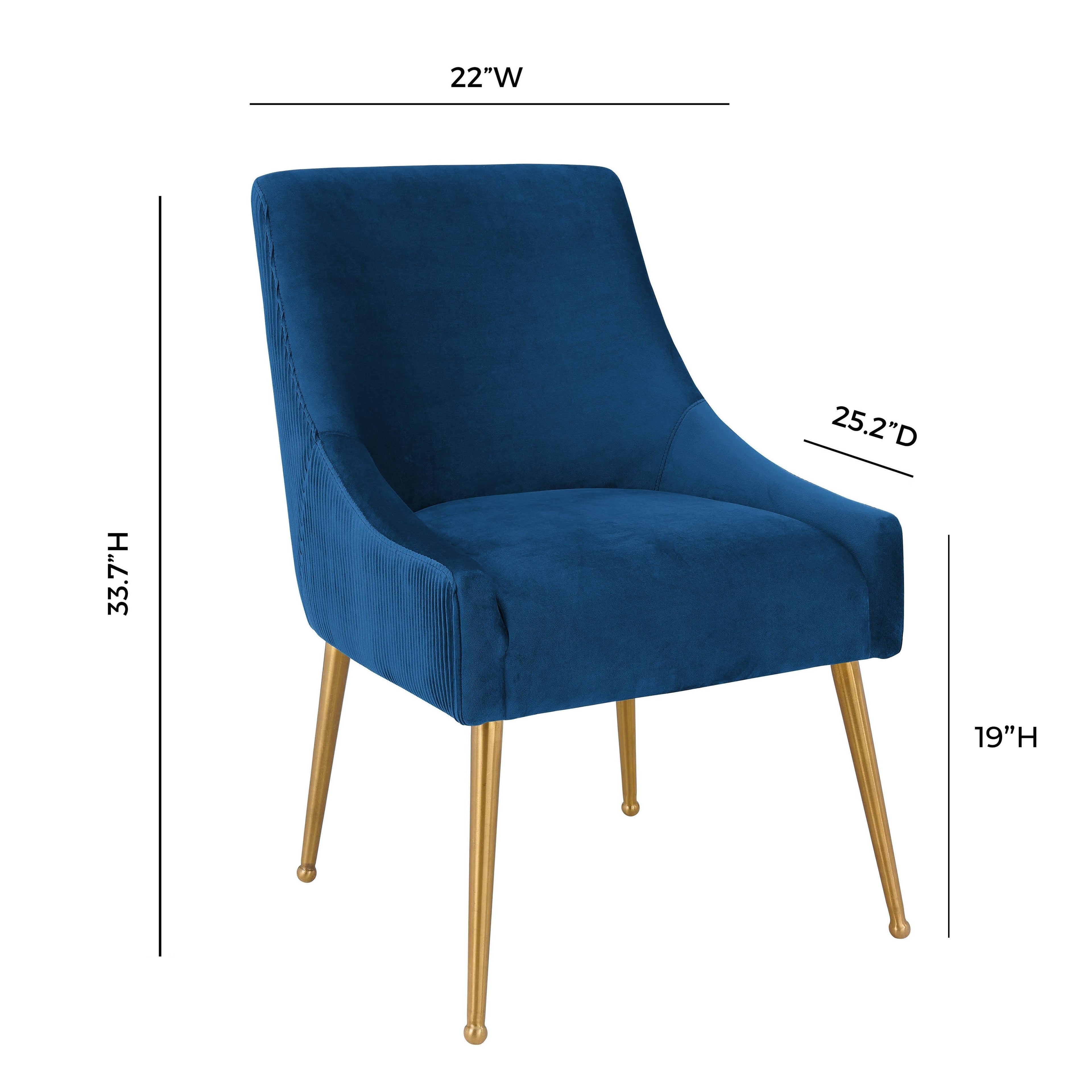 Beatrix Pleated Performance Velvet Dining Chair
