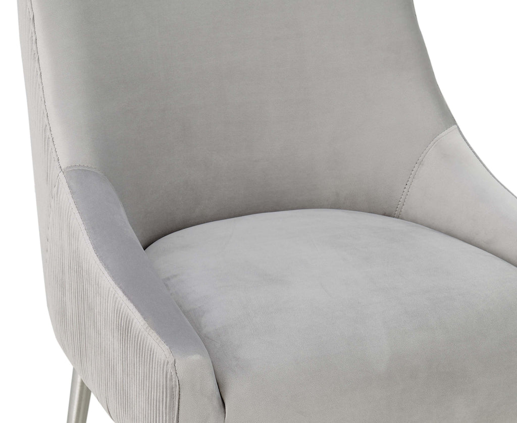 Beatrix Pleated Performance Velvet Stool