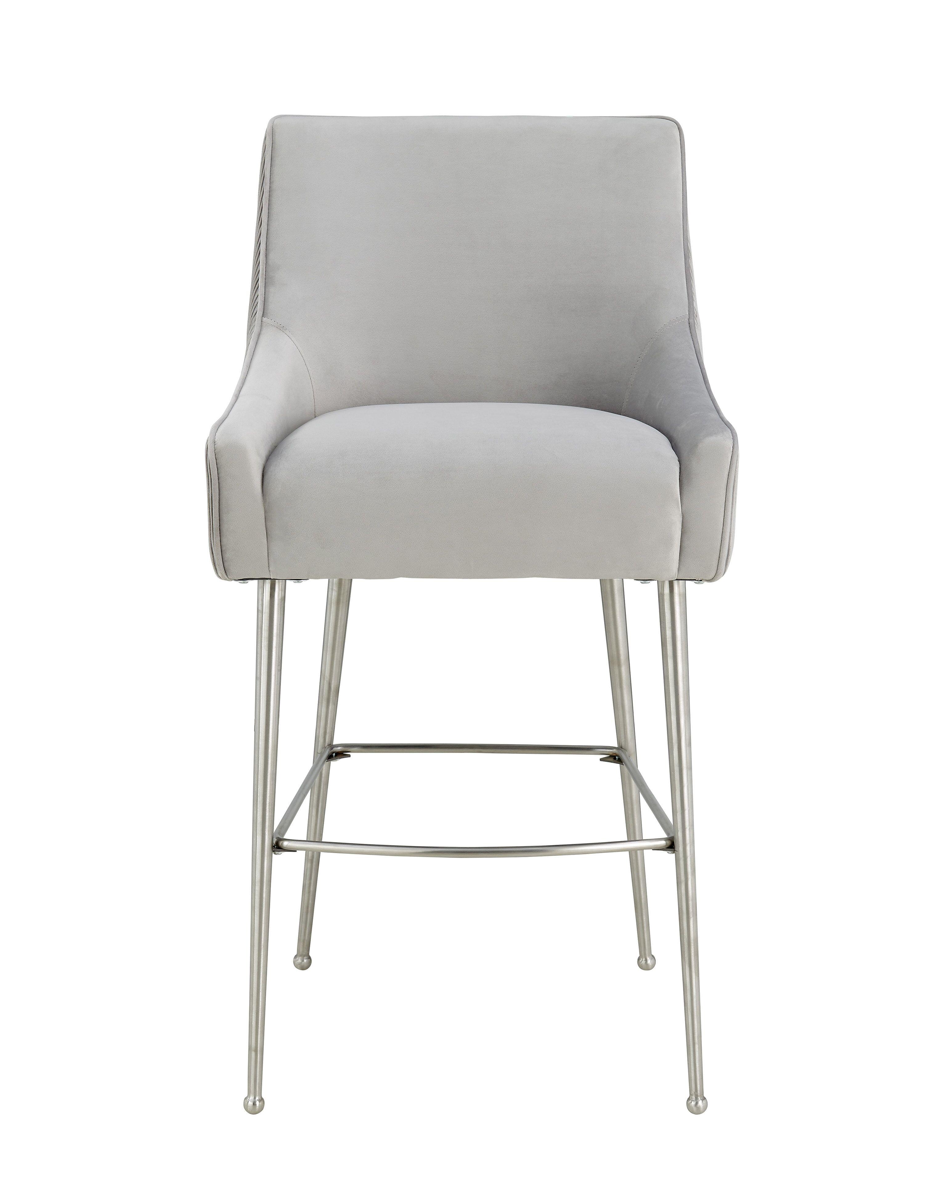 Beatrix Pleated Performance Velvet Stool