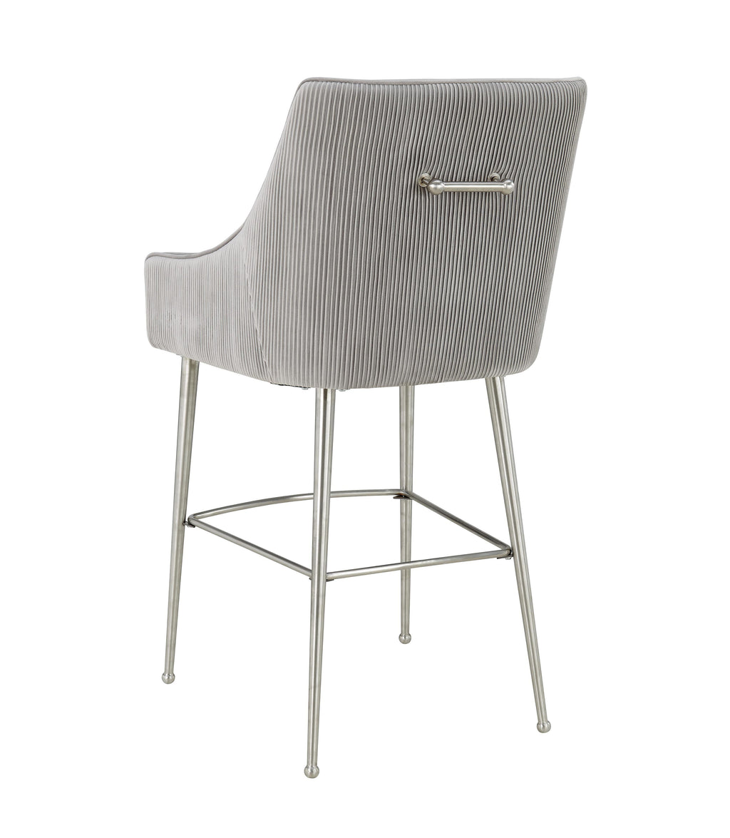 Beatrix Pleated Performance Velvet Stool