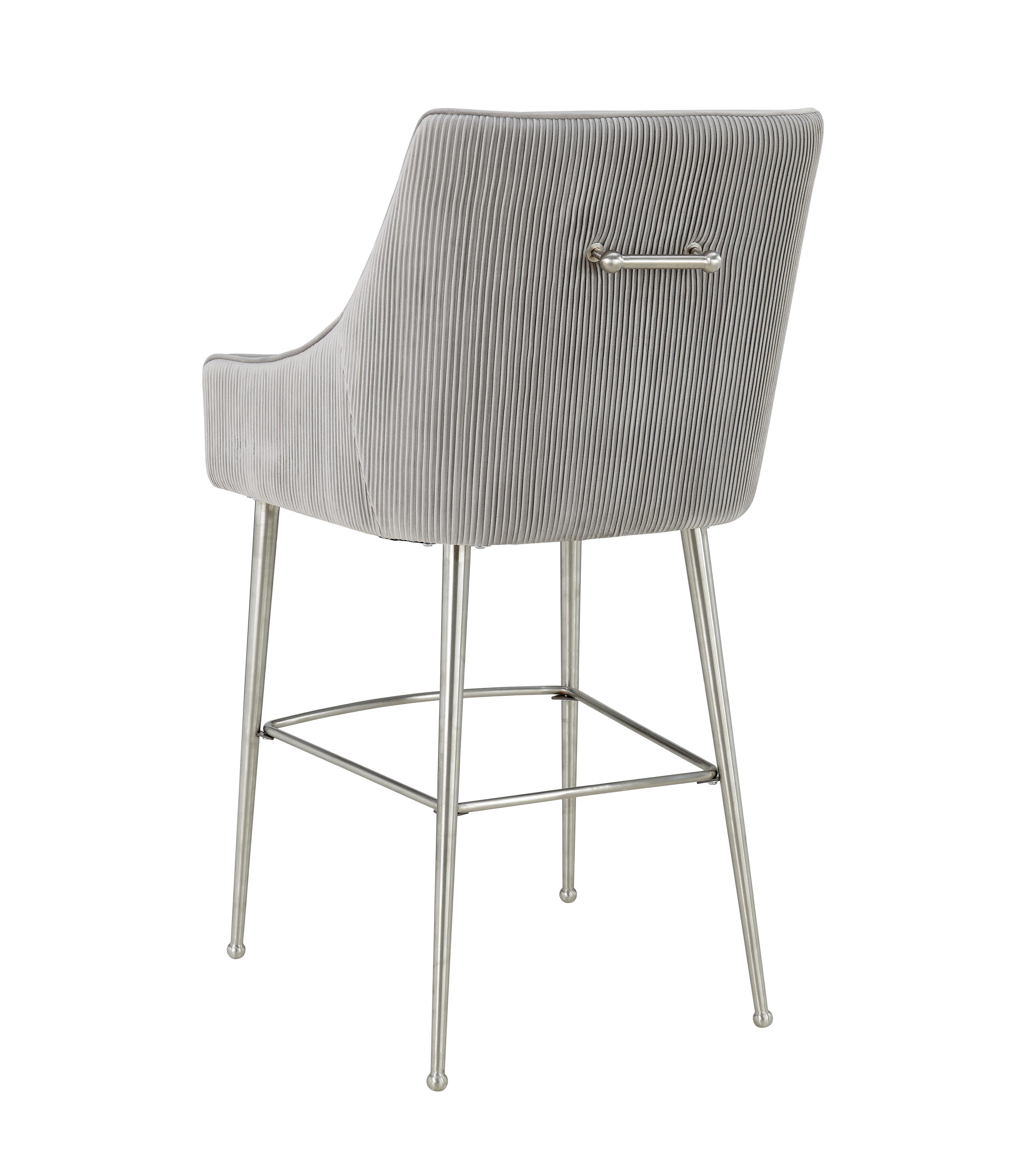 Beatrix Pleated Performance Velvet Stool