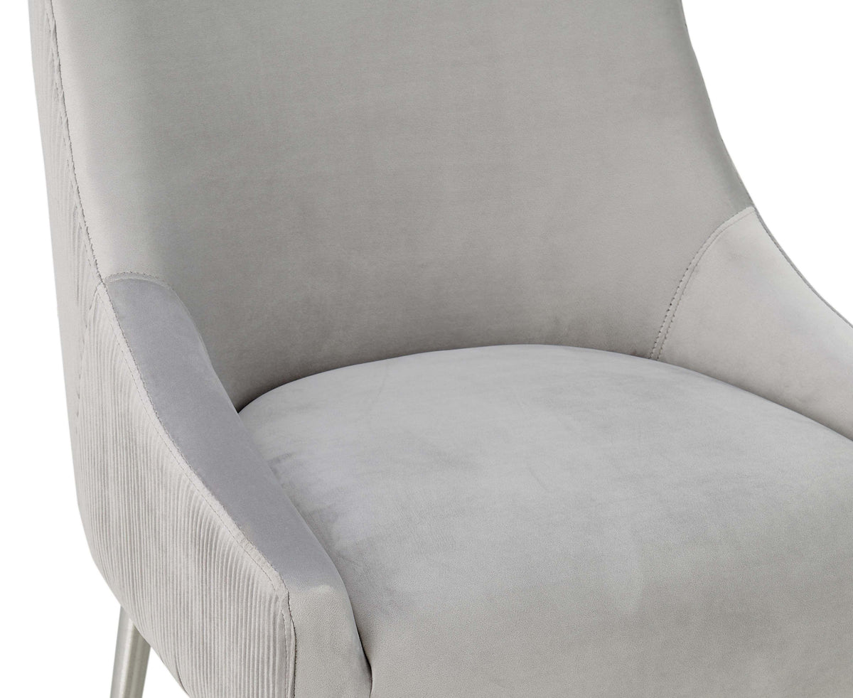 Beatrix Pleated Performance Velvet Stool