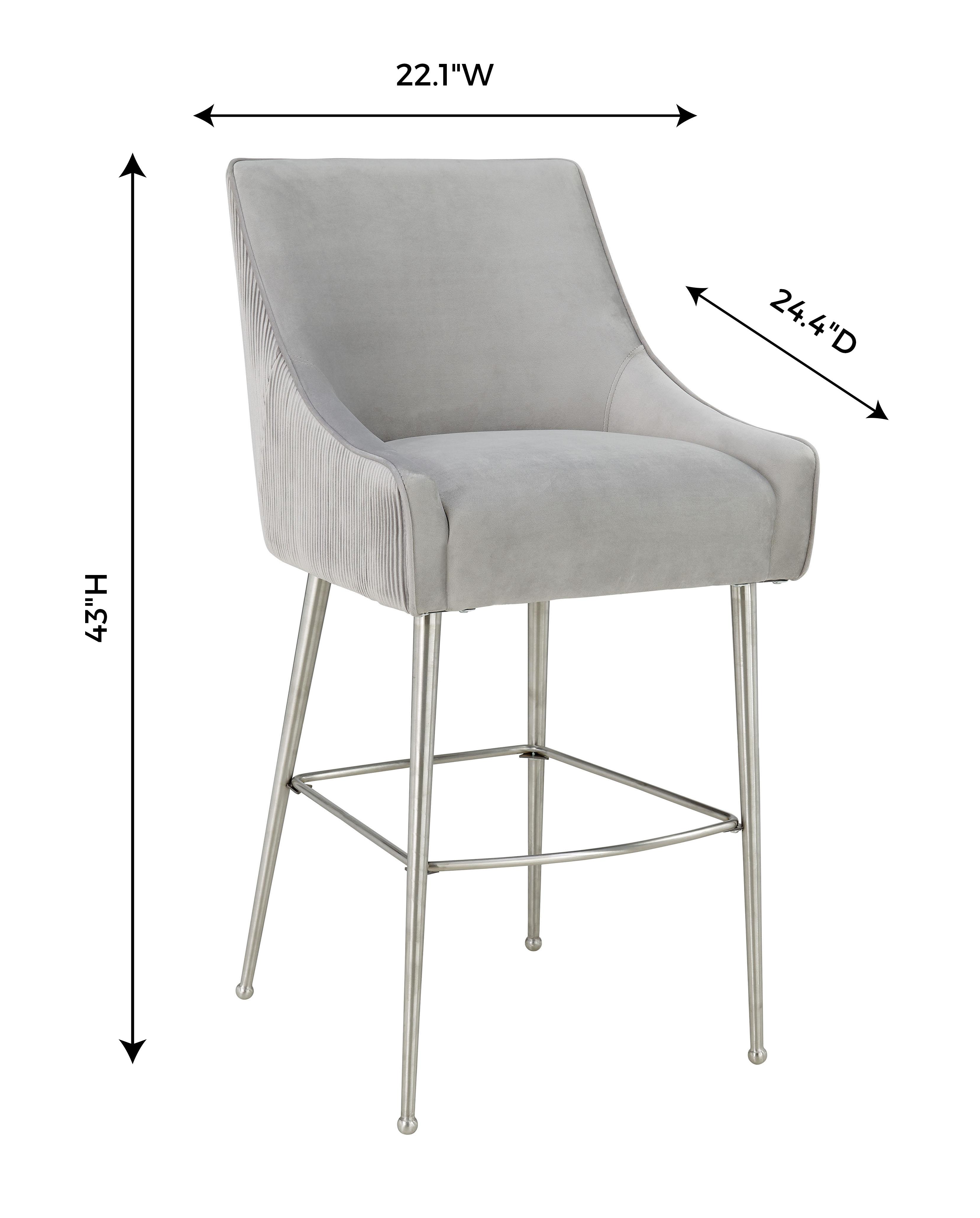 Beatrix Pleated Performance Velvet Stool