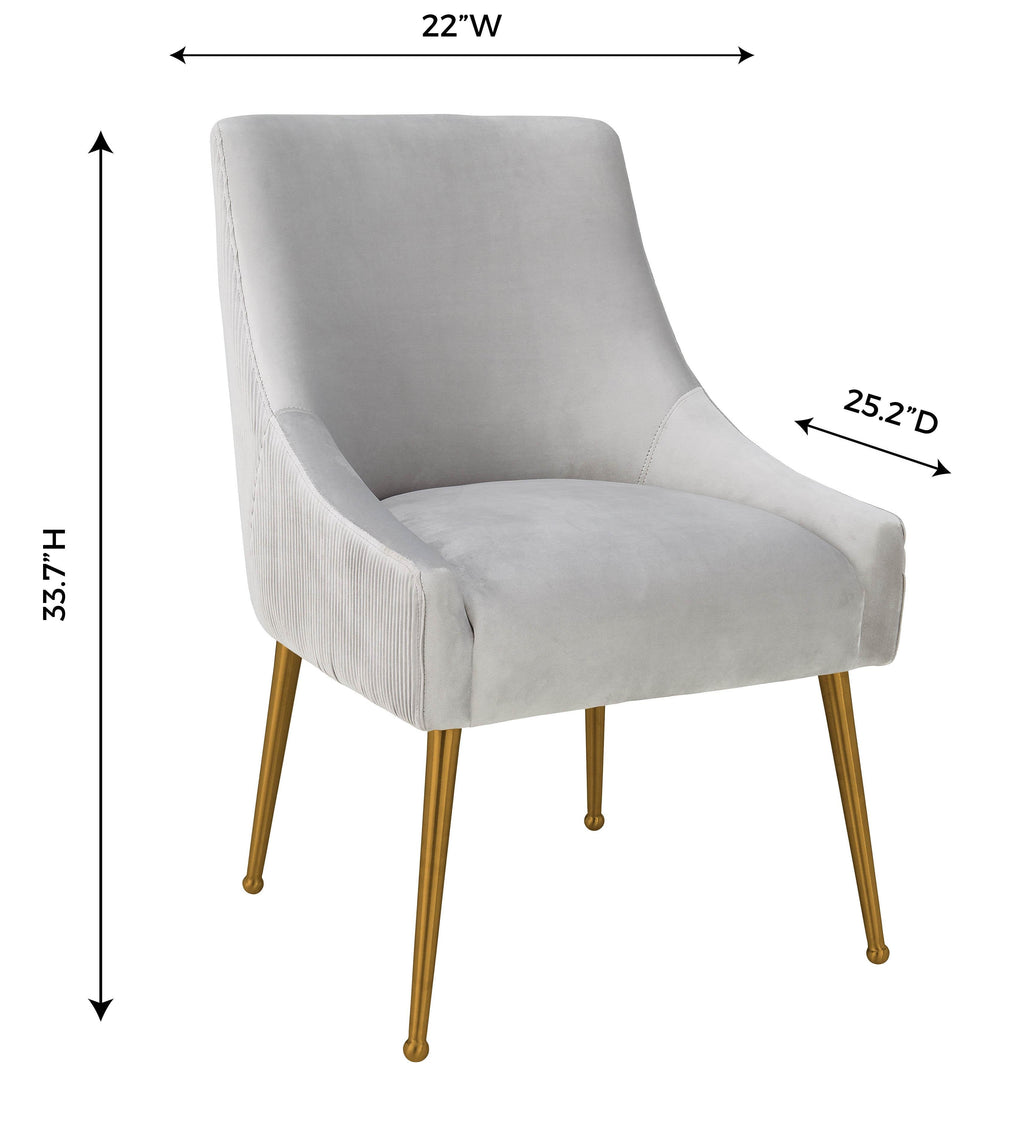 Beatrix Pleated Performance Velvet Dining Chair