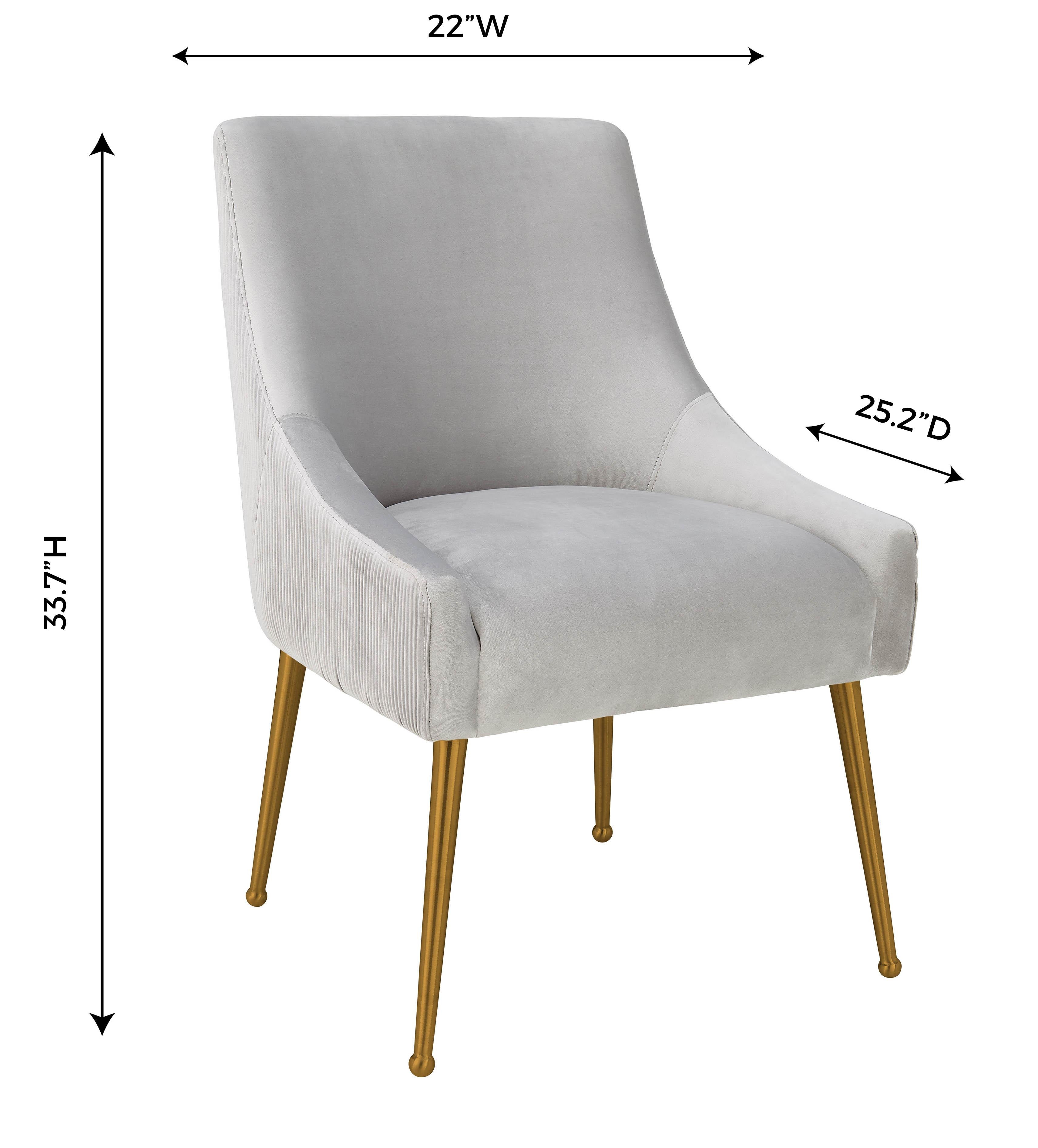 Beatrix Pleated Performance Velvet Dining Chair