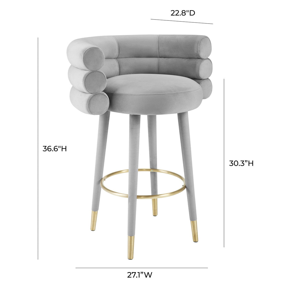 Betty Performance Velvet Stool