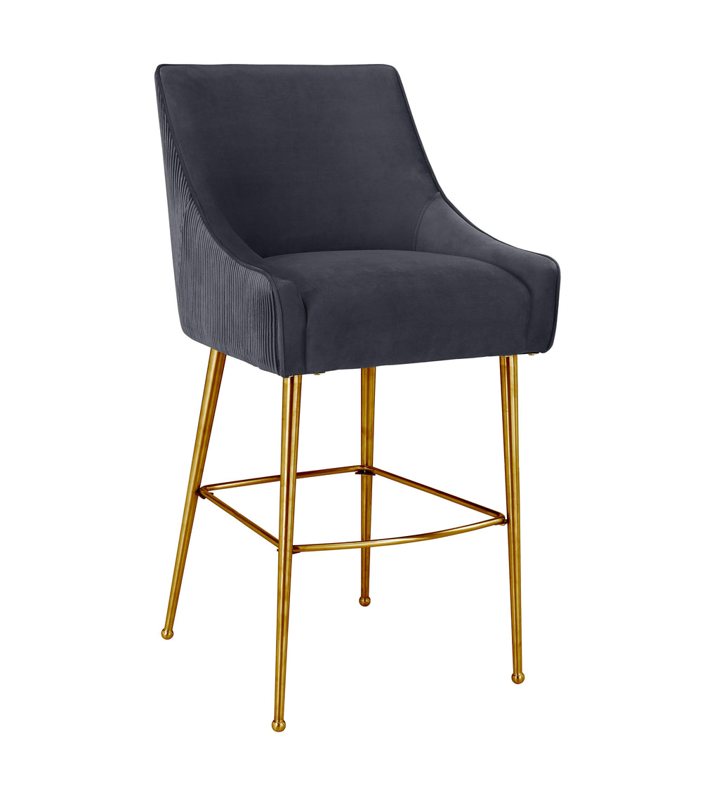 Beatrix Pleated Performance Velvet Stool