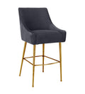 Beatrix Pleated Performance Velvet Stool