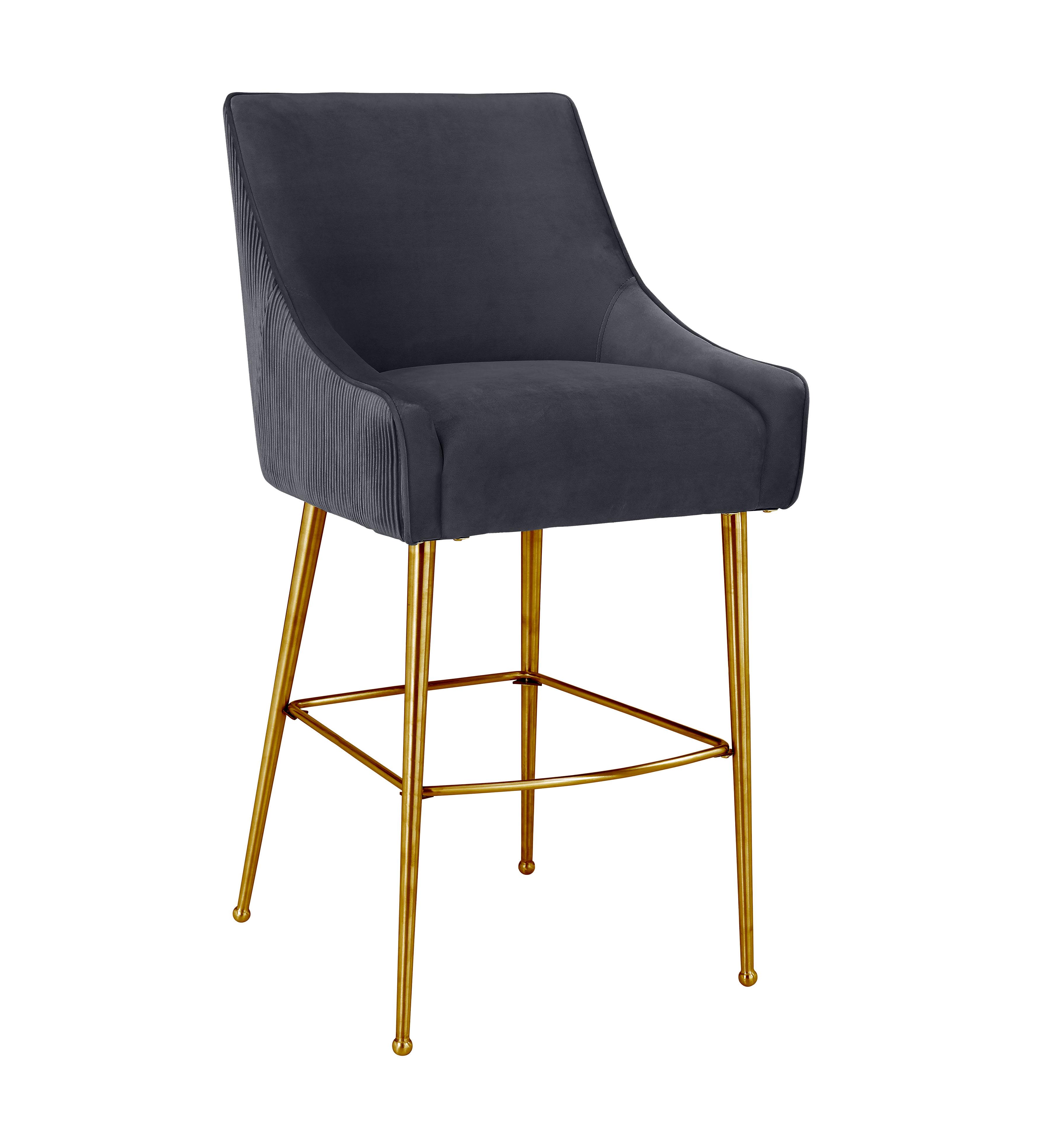 Beatrix Pleated Performance Velvet Stool