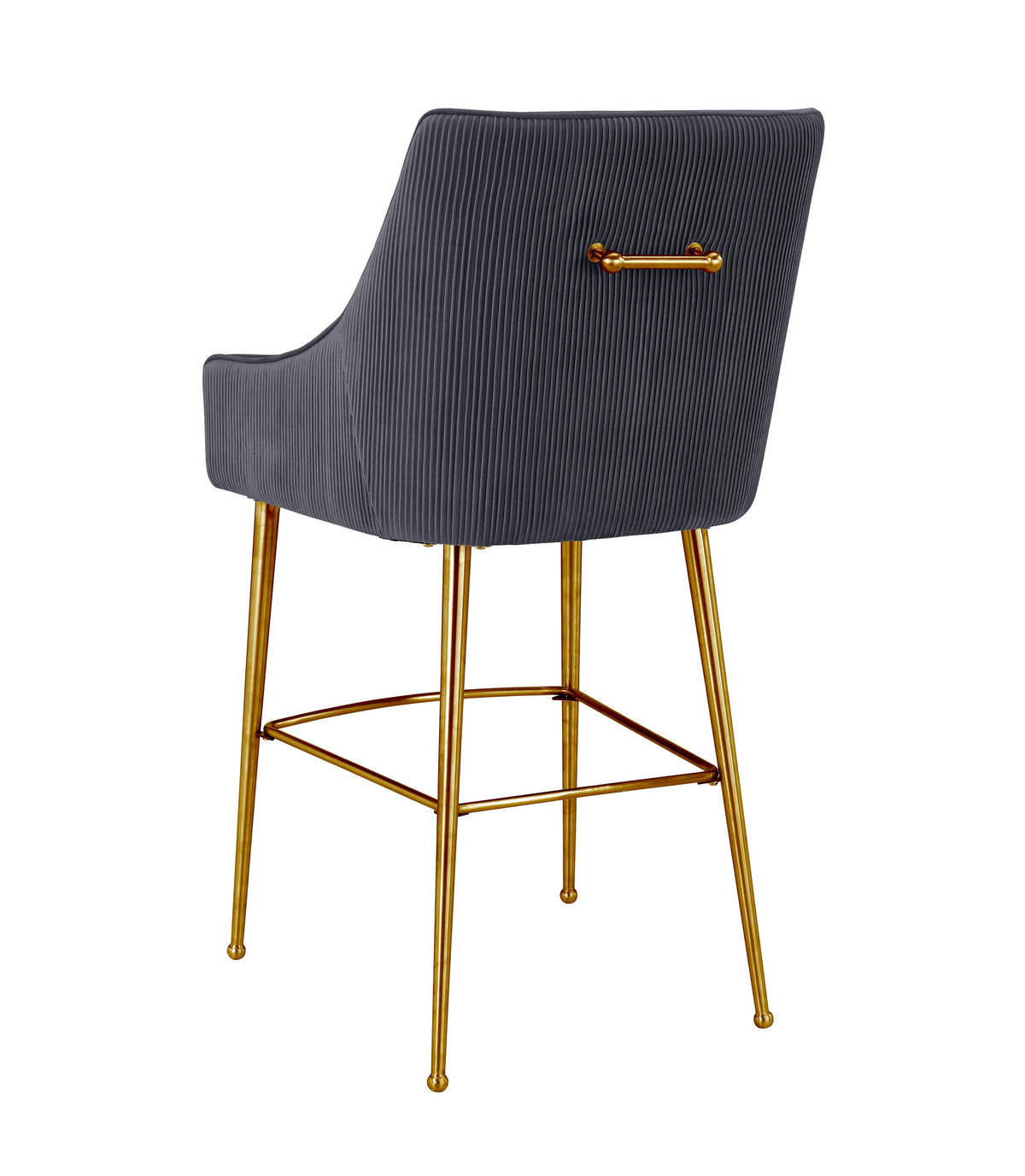 Beatrix Pleated Performance Velvet Stool