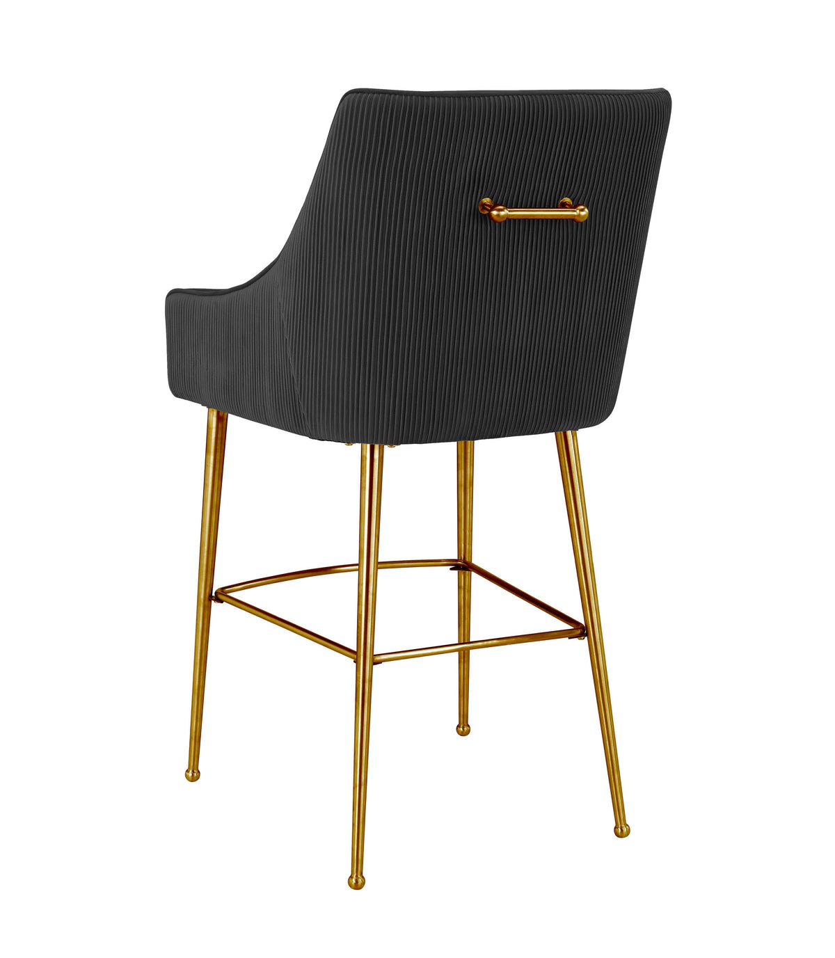 Beatrix Pleated Performance Velvet Stool