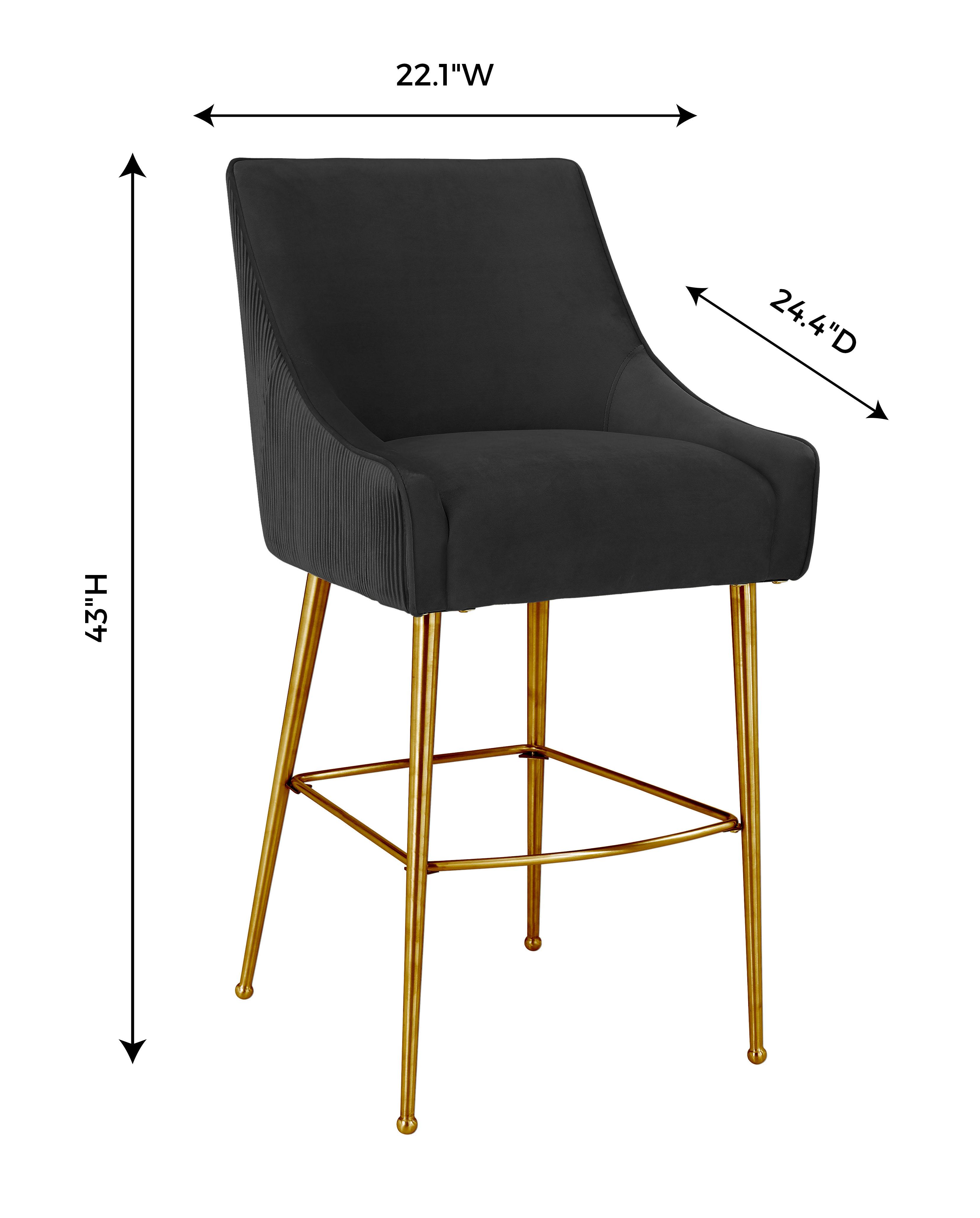Beatrix Pleated Performance Velvet Stool