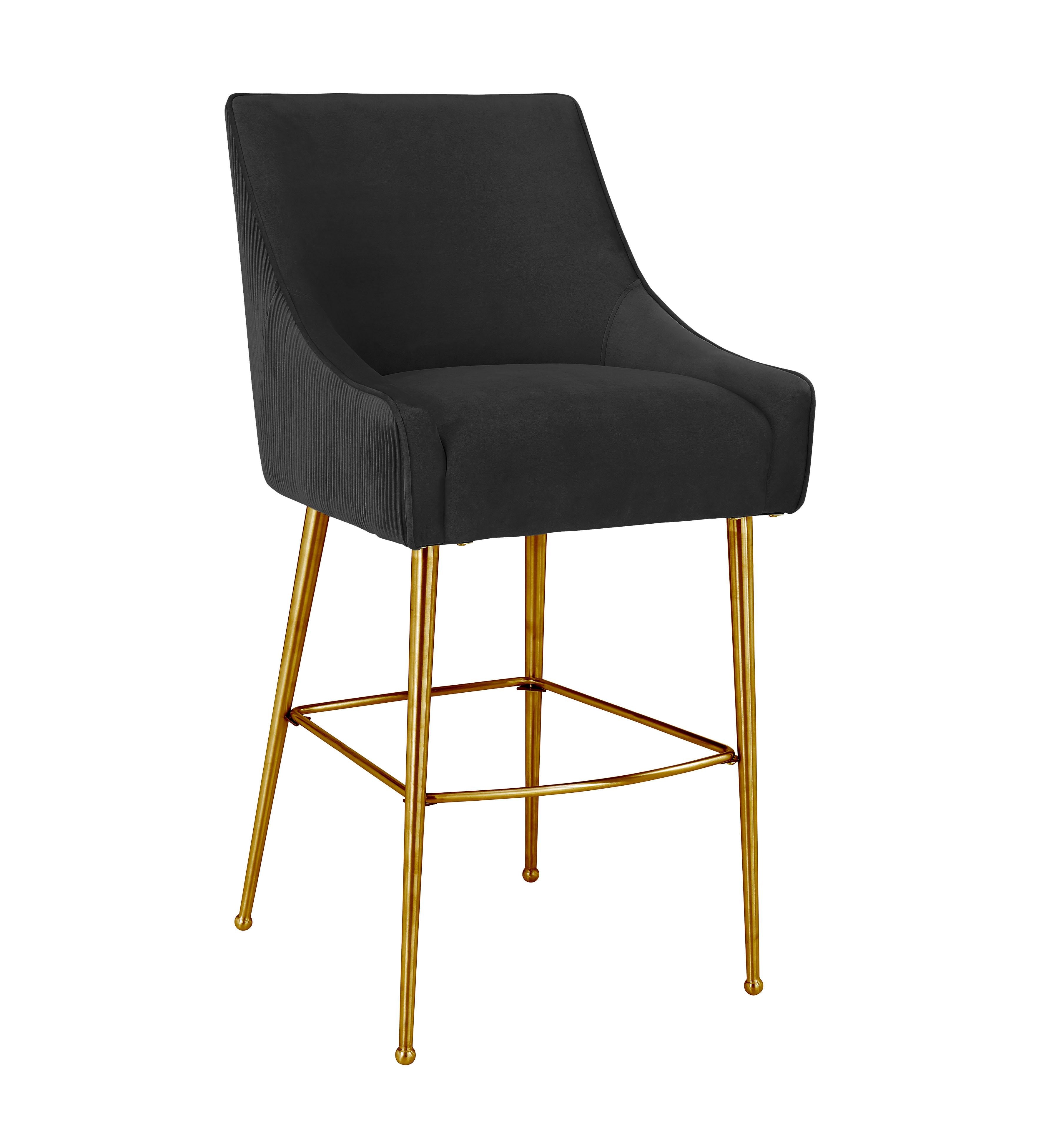 Beatrix Pleated Performance Velvet Stool