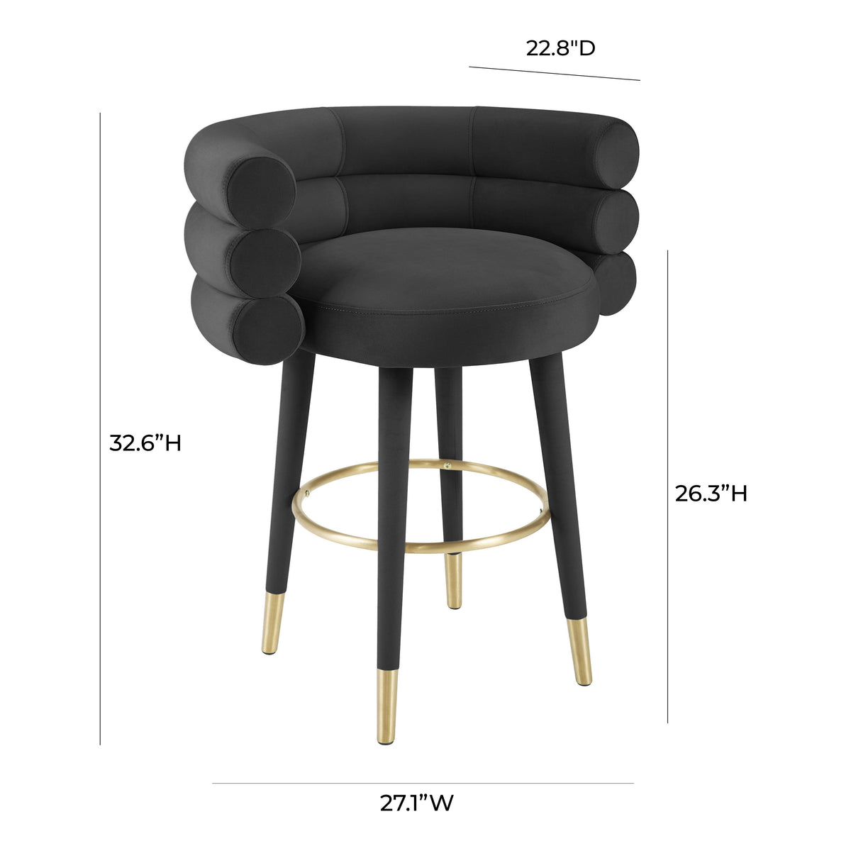 Betty Performance Velvet Stool