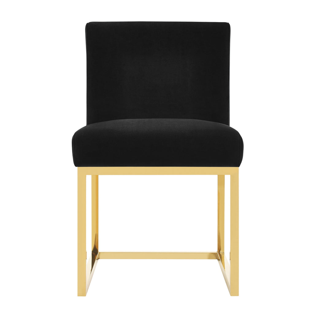 Haute Black Performance Velvet Chair