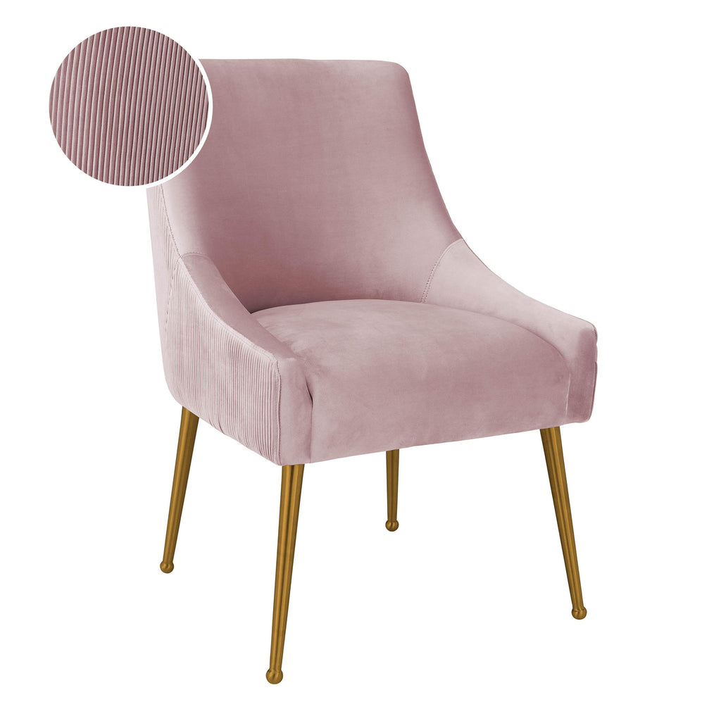 Beatrix Pleated Performance Velvet Dining Chair