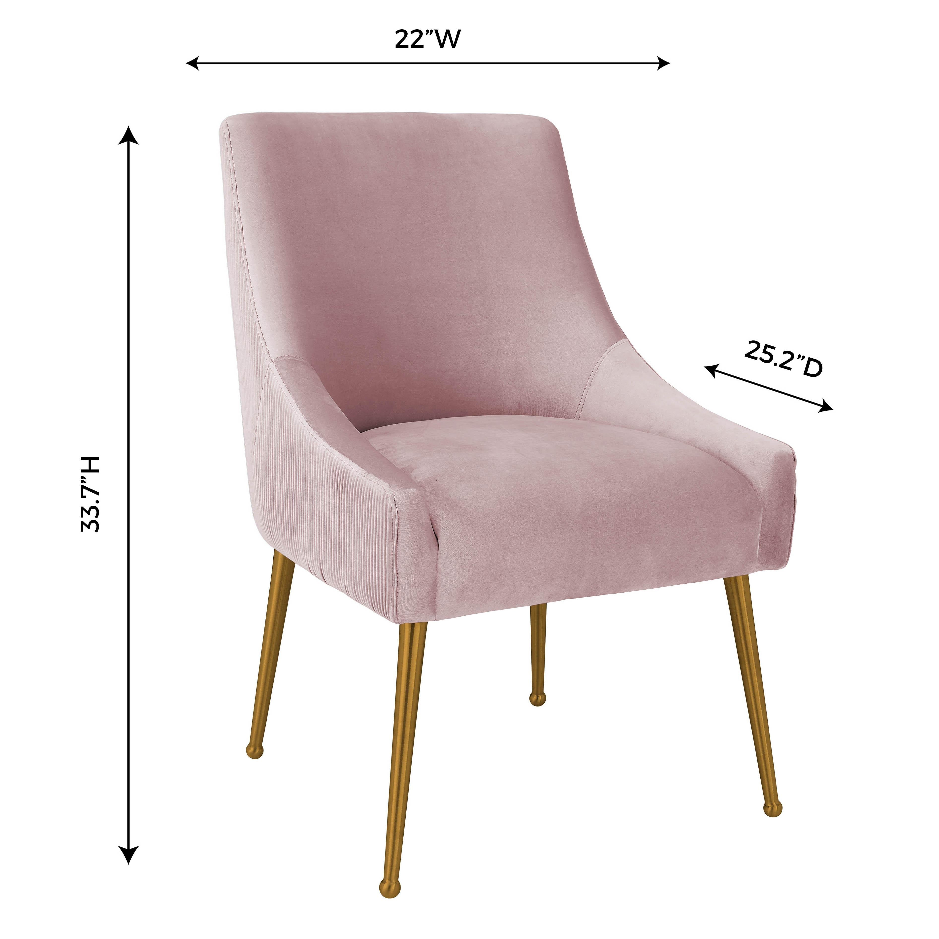 Beatrix Pleated Performance Velvet Dining Chair