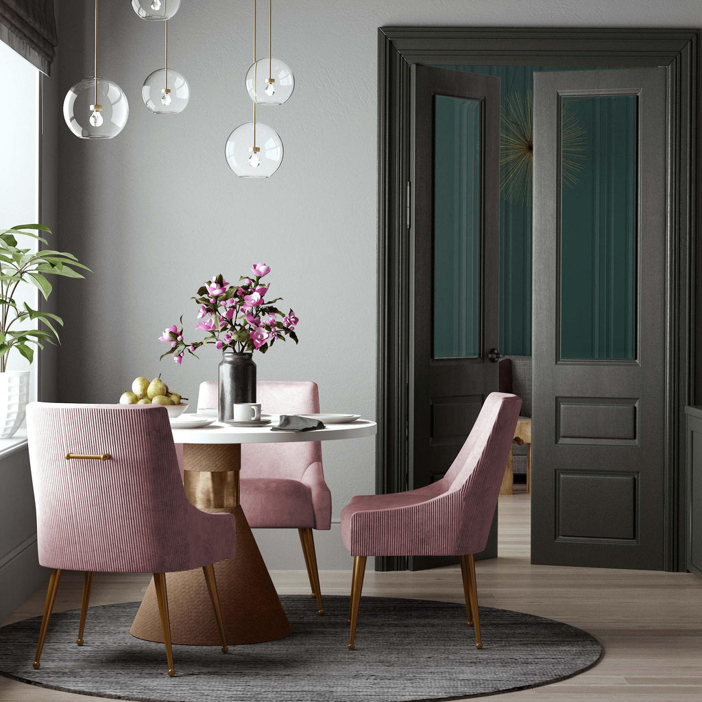 Beatrix Pleated Performance Velvet Dining Chair