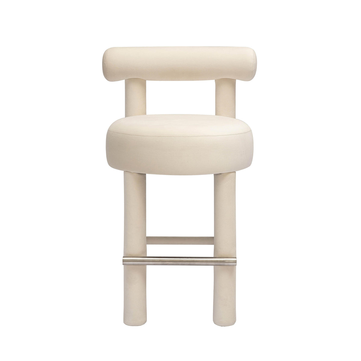 Carmel Cream Performance Velvet Counter Stool
