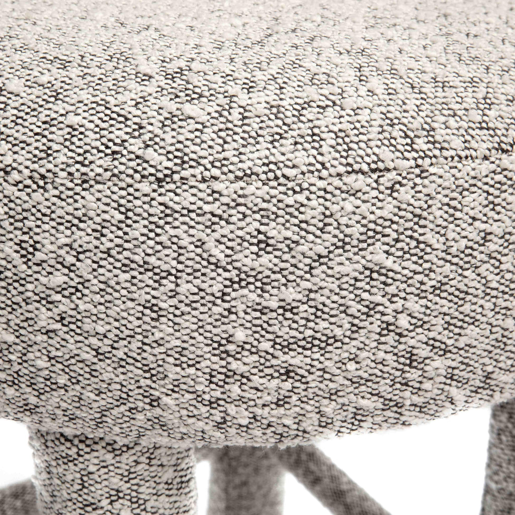 Carmel Black &amp; White Performance Boucle Counter Stool