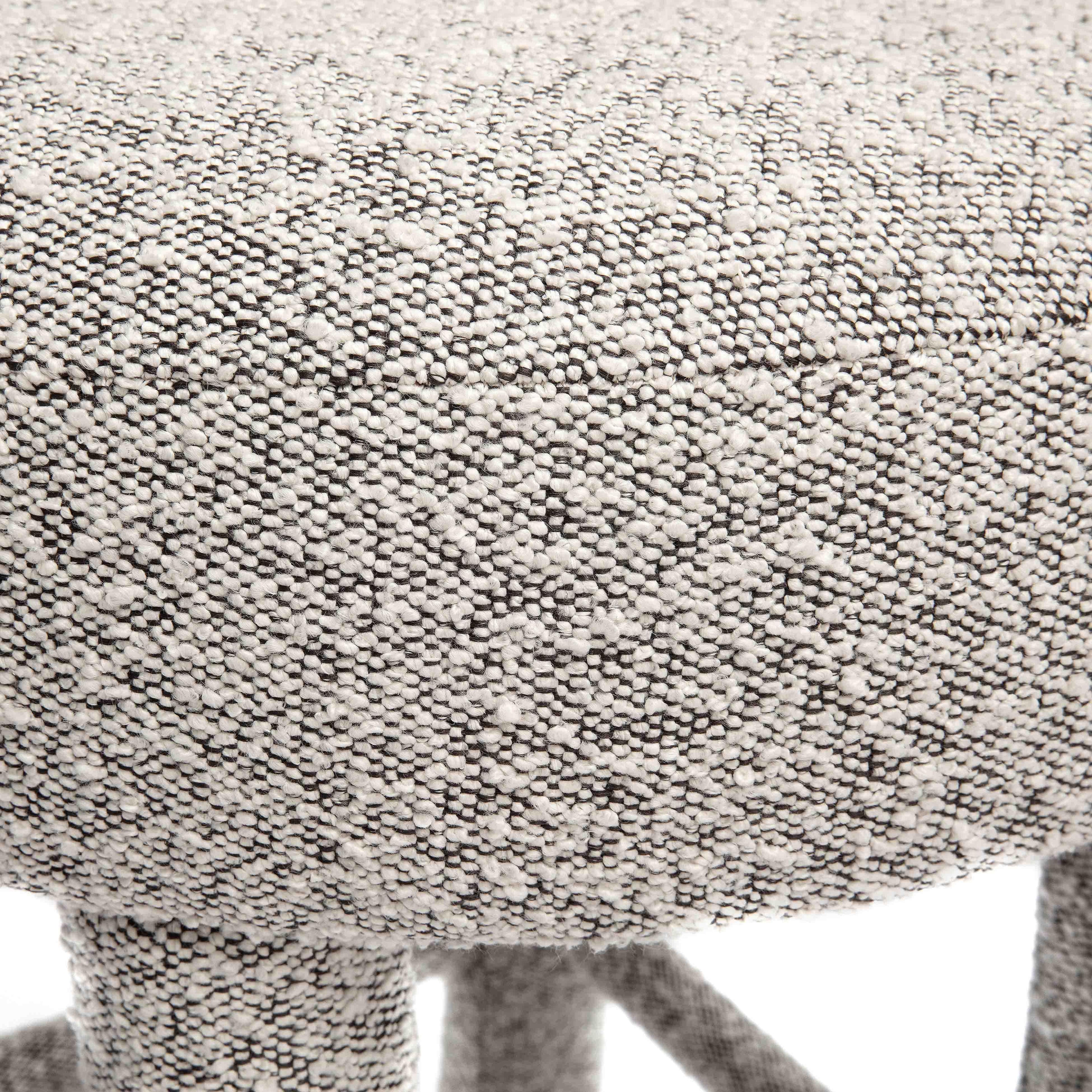 Carmel Black &amp; White Performance Boucle Counter Stool